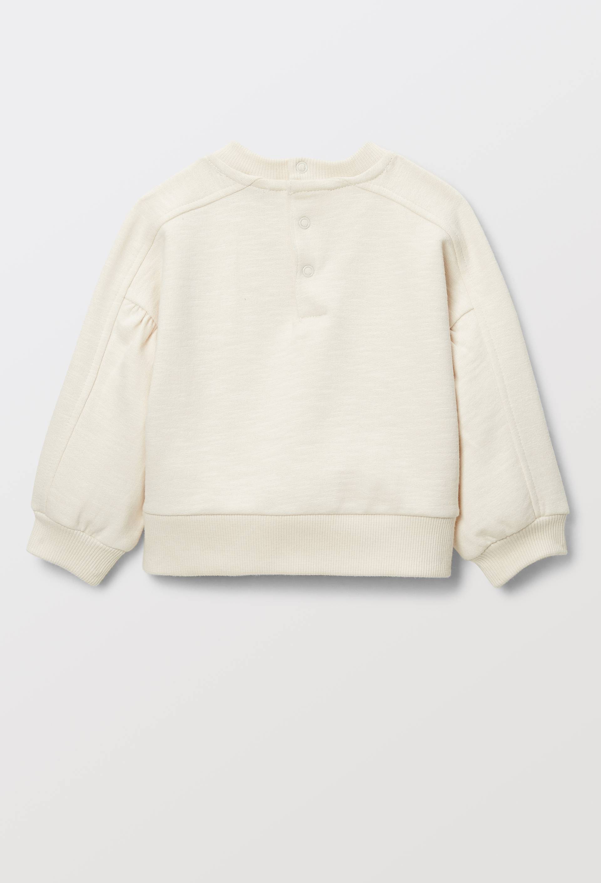 Sweat imprim&eacute; en coton BIO GOTS, Beige clair, large image number 2.0