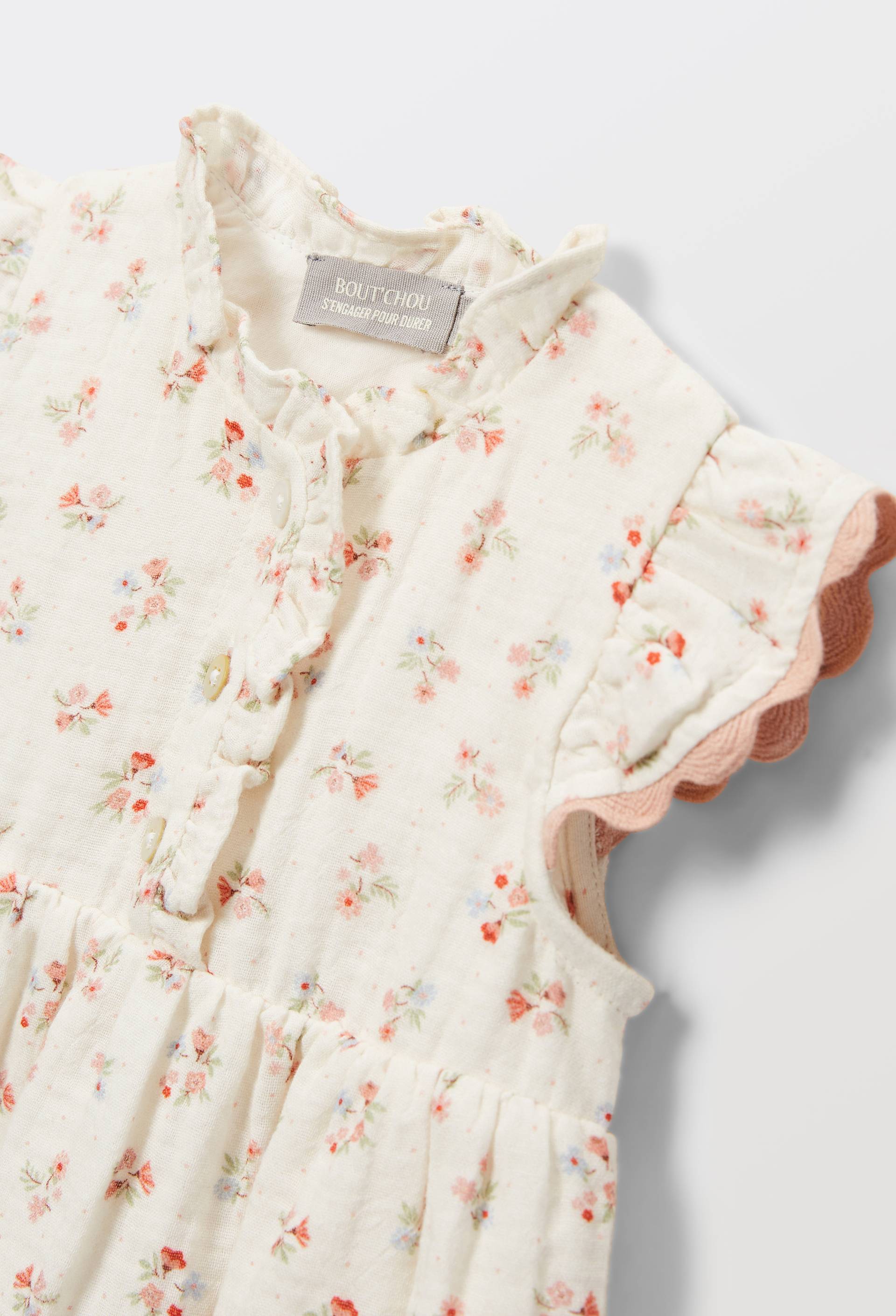 Robe imprim&eacute;e avec bloomer en coton BIO GOTS, Beige clair, large image number 2
