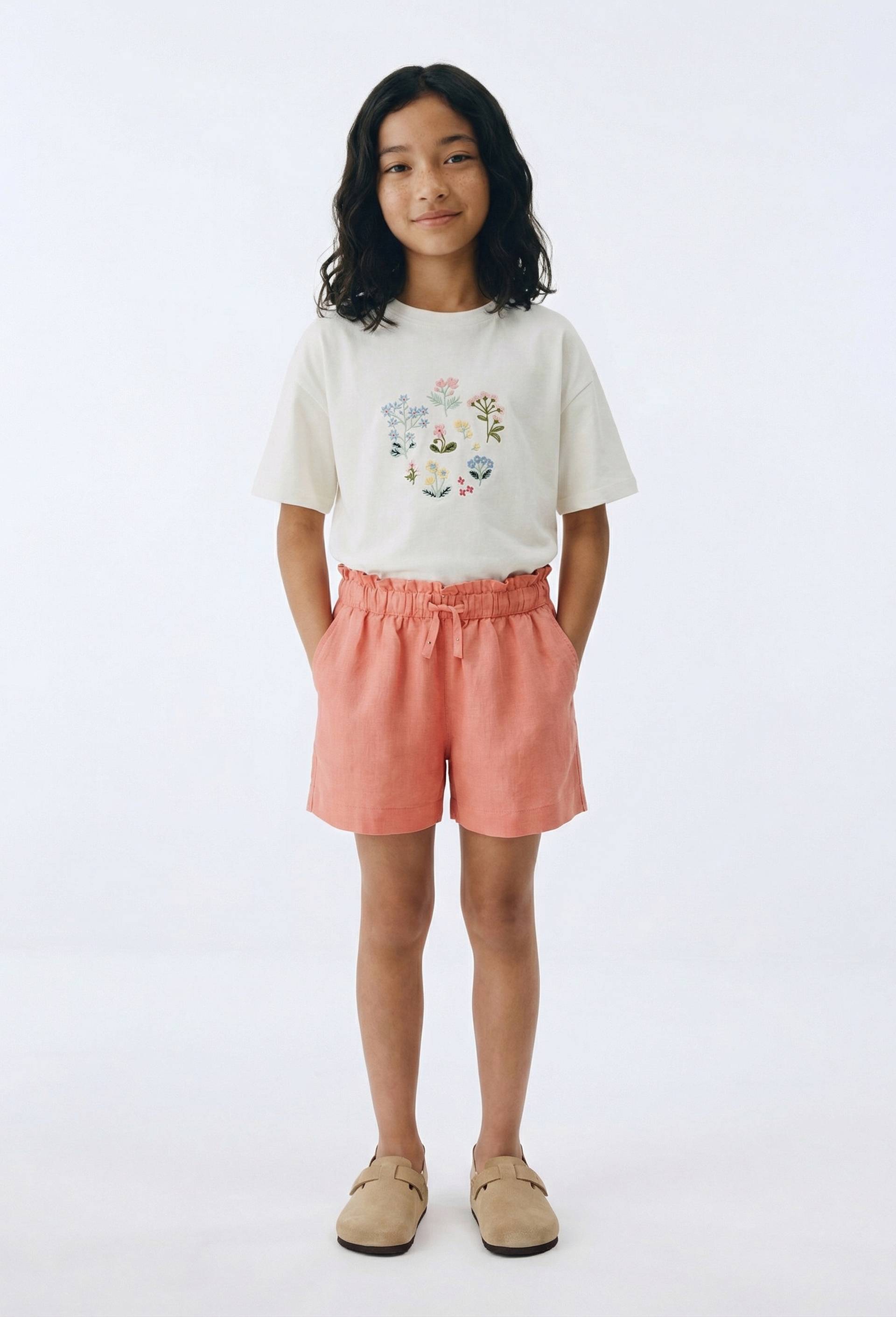 Short uni en lin, Rose, large image number 0.0