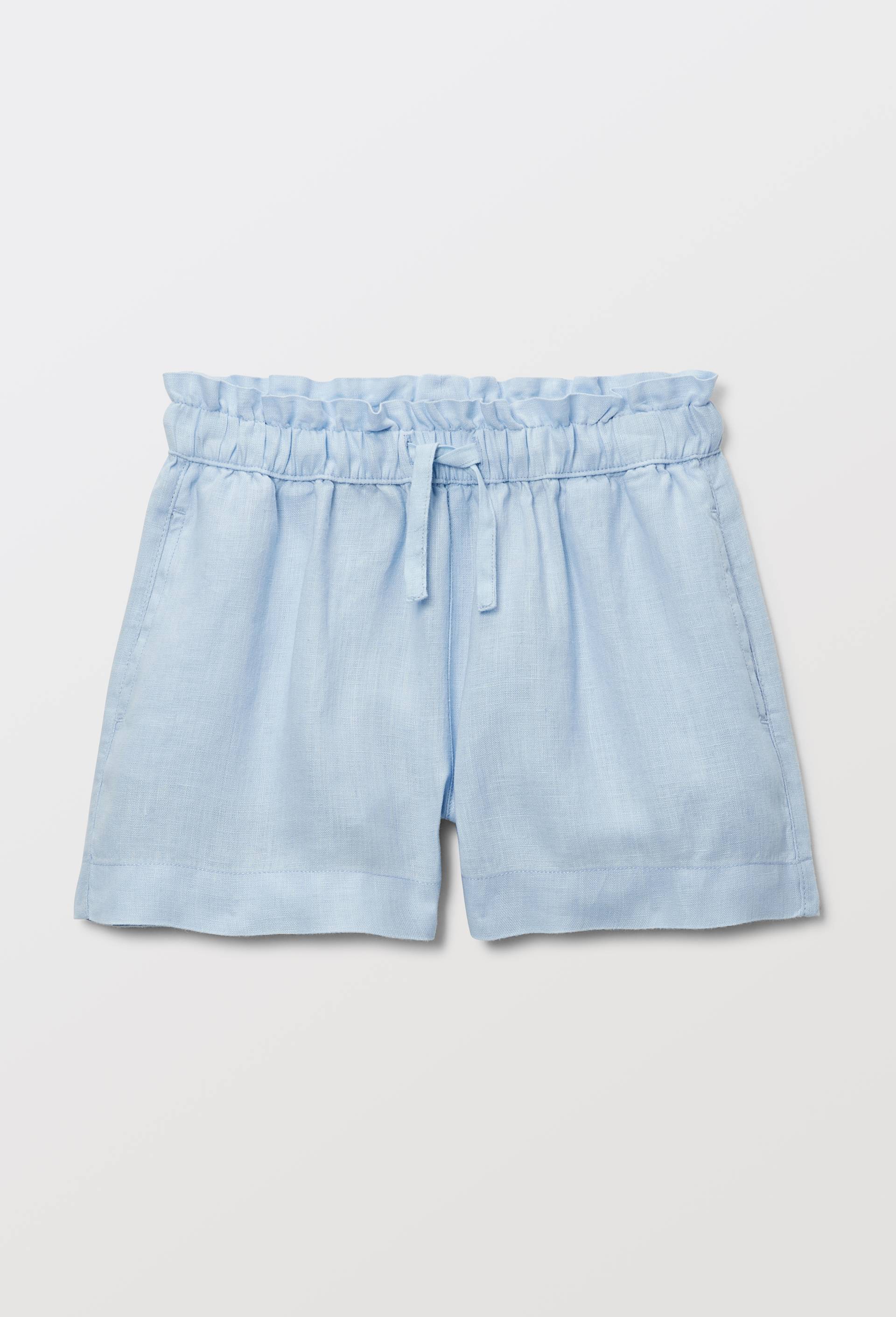 Short uni en lin, Bleu clair, large image number 1