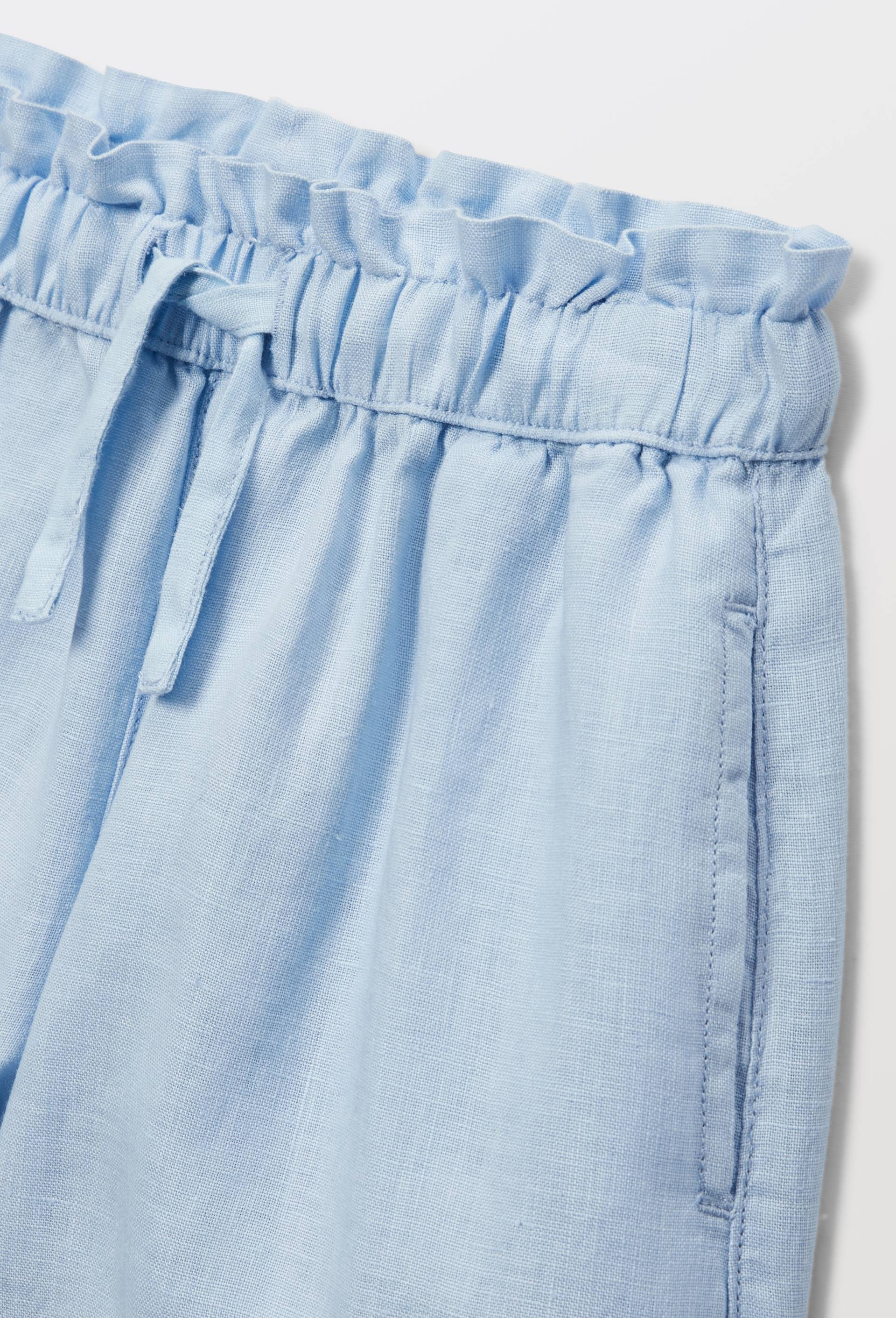 Short uni en lin, Bleu clair, large image number 3.0