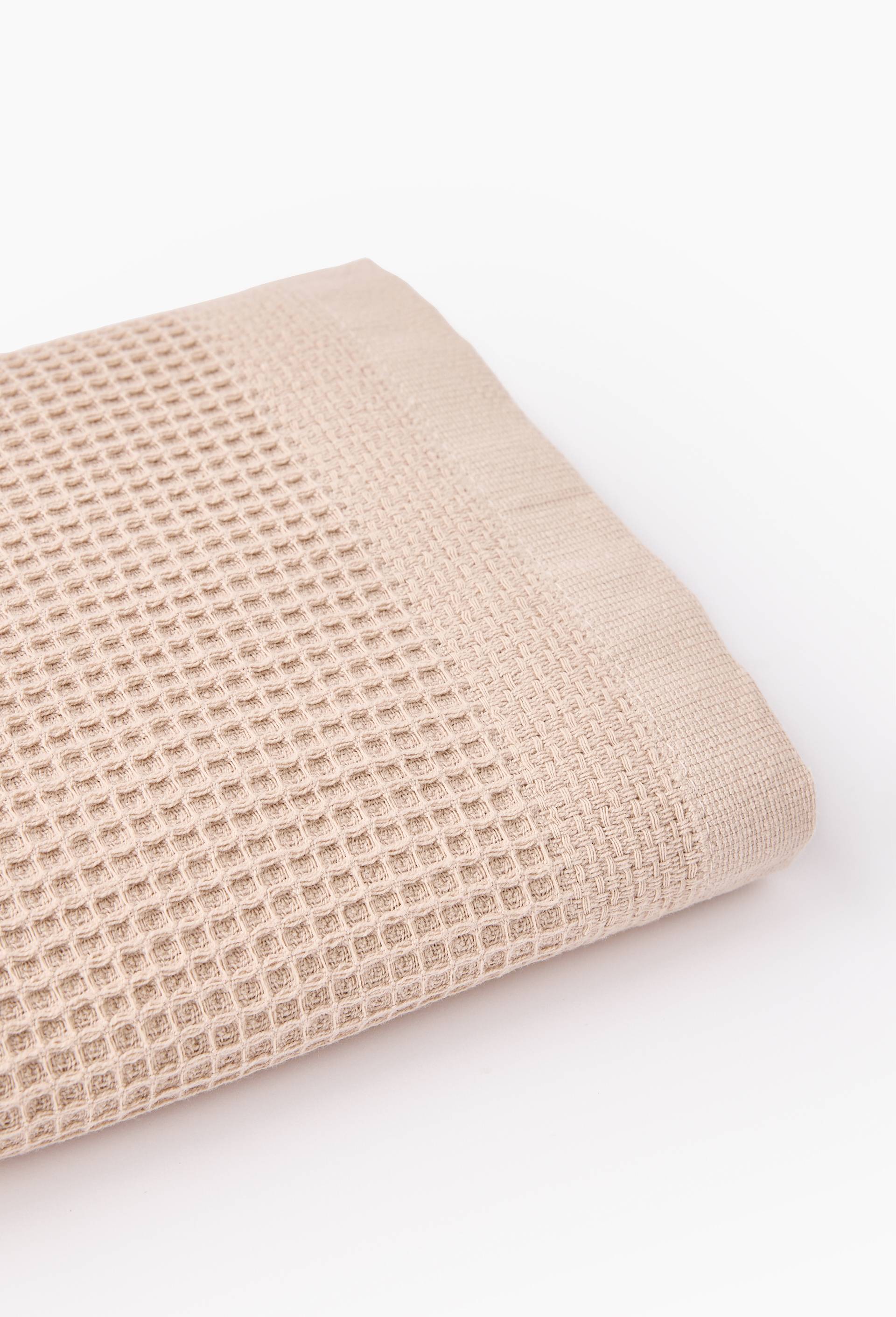 Serviette visage NA beige, 30x30cm,  en coton bio, Beige, large image number 1.0