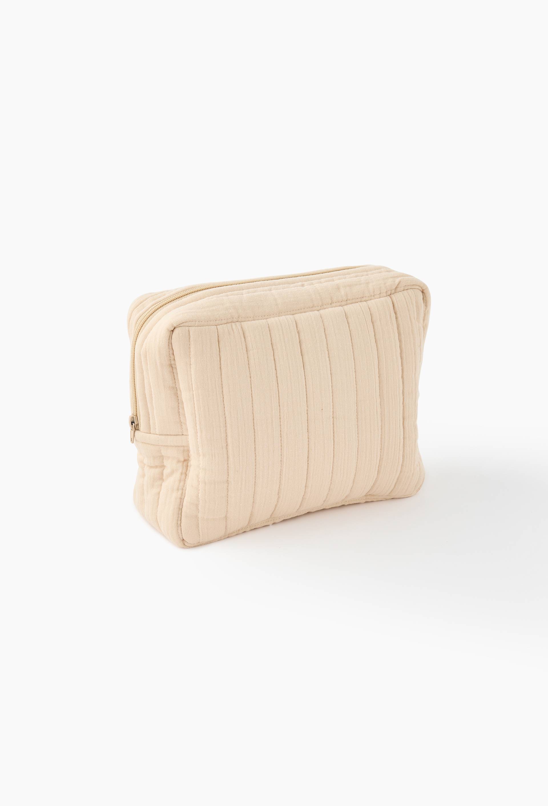 Trousse de toilette, 24x20x10cm, en coton bio, Beige, large image number 0