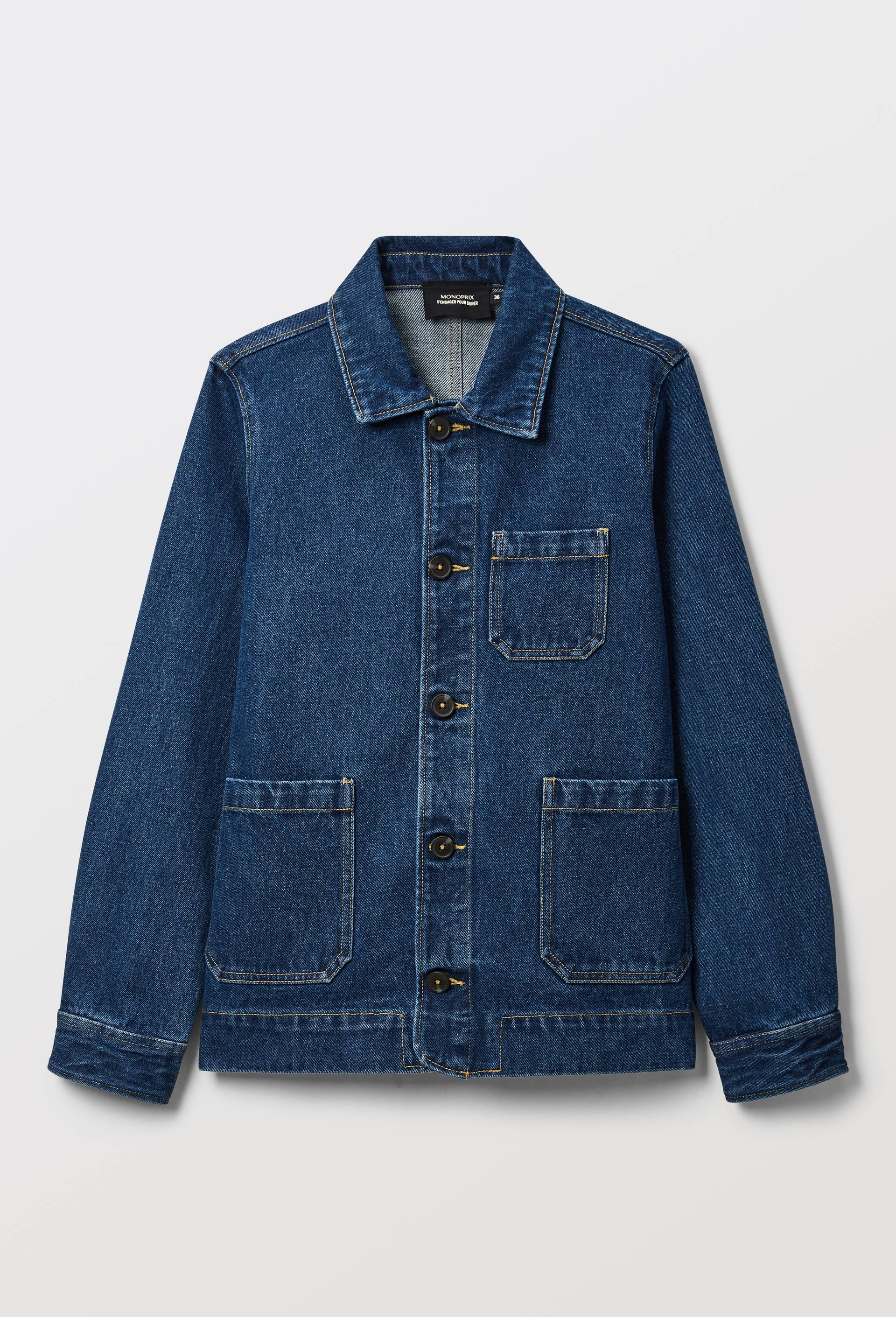Veste courte en denim, Bleu fonc&eacute;, large image number 2