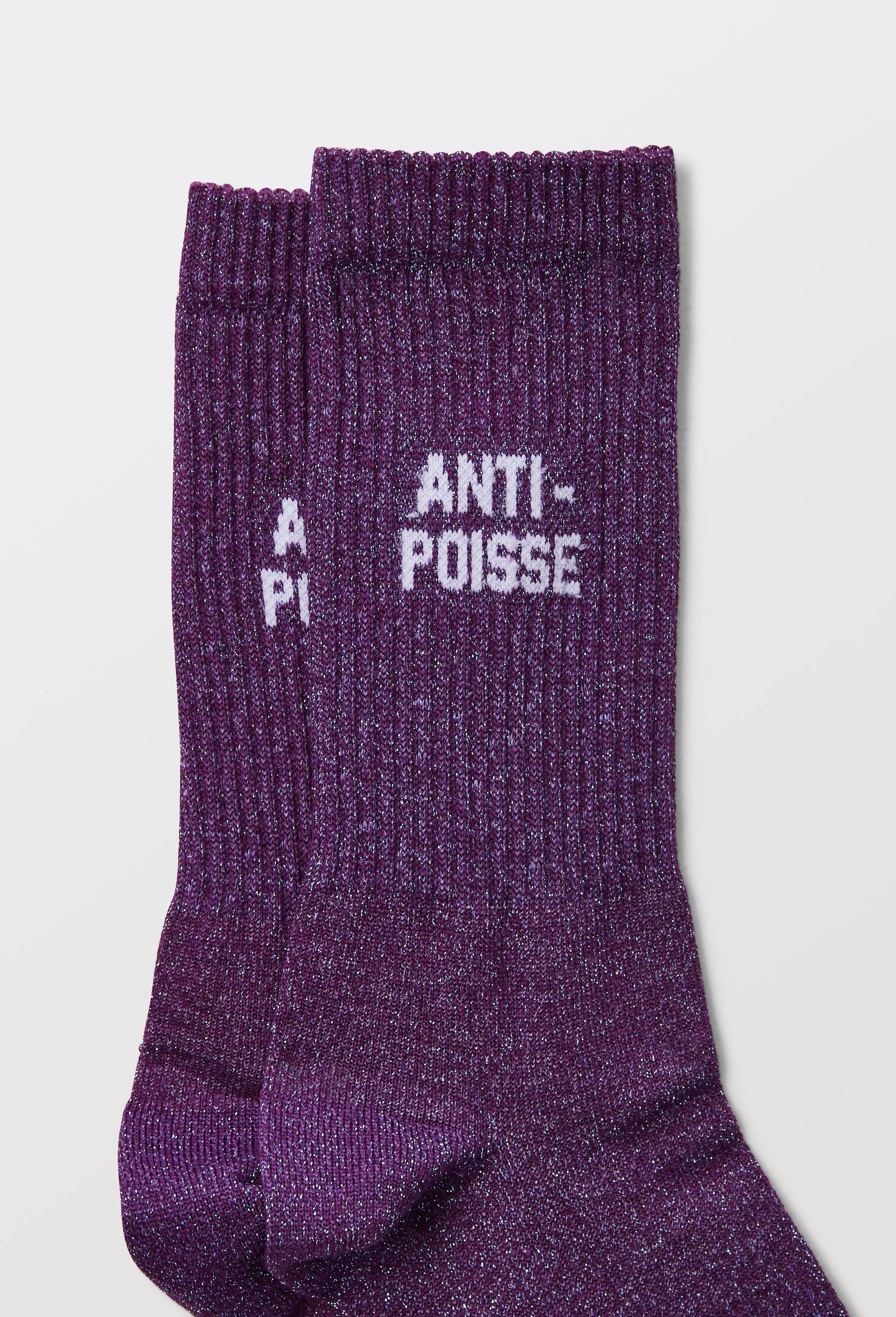 Paire de chaussettes en coton F&eacute;licie Aussi, Violet, large image number 2