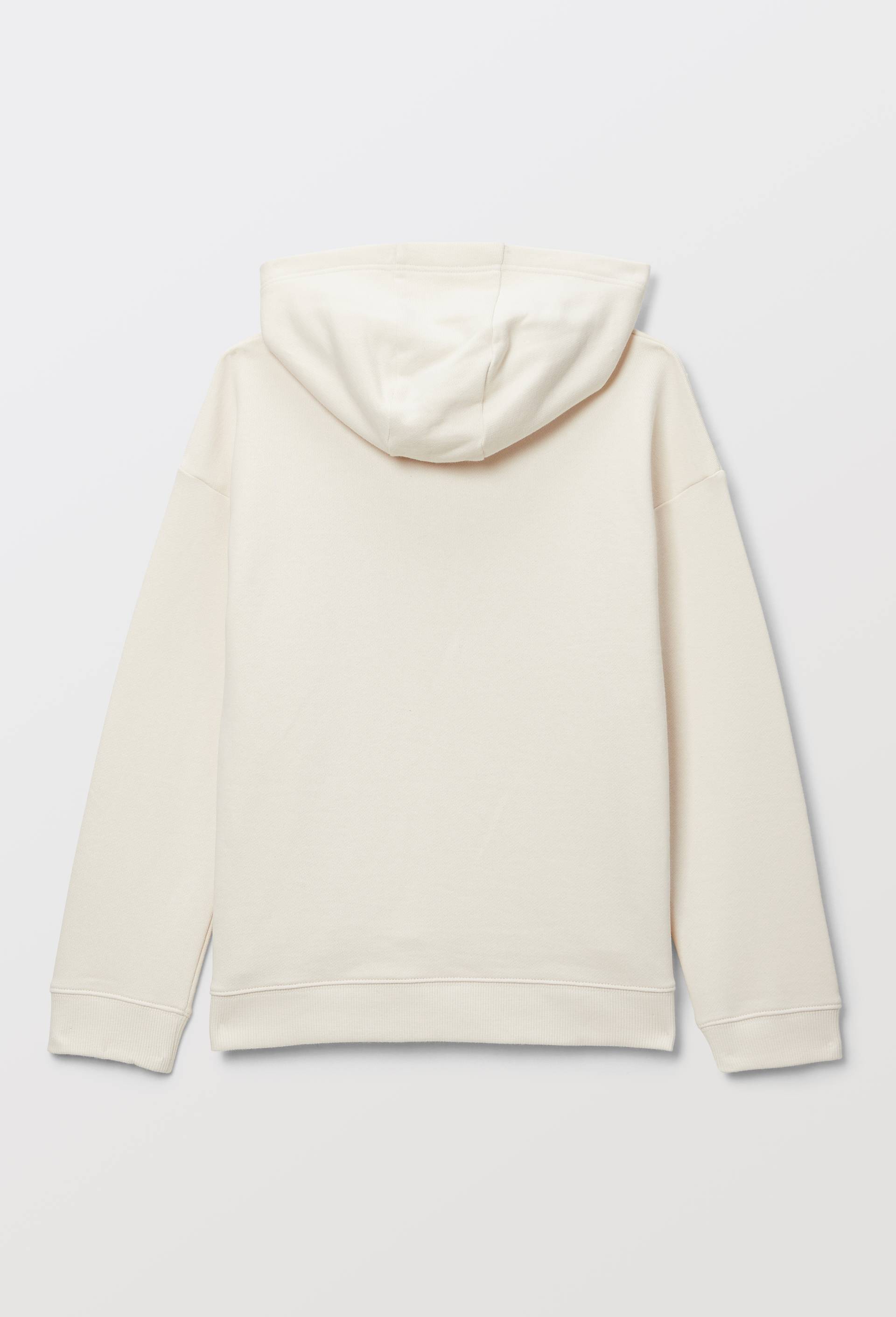 Sweat zipp&eacute; &agrave; capuche  imprim&eacute; en coton BIO GOTS, Beige clair, large image number 2
