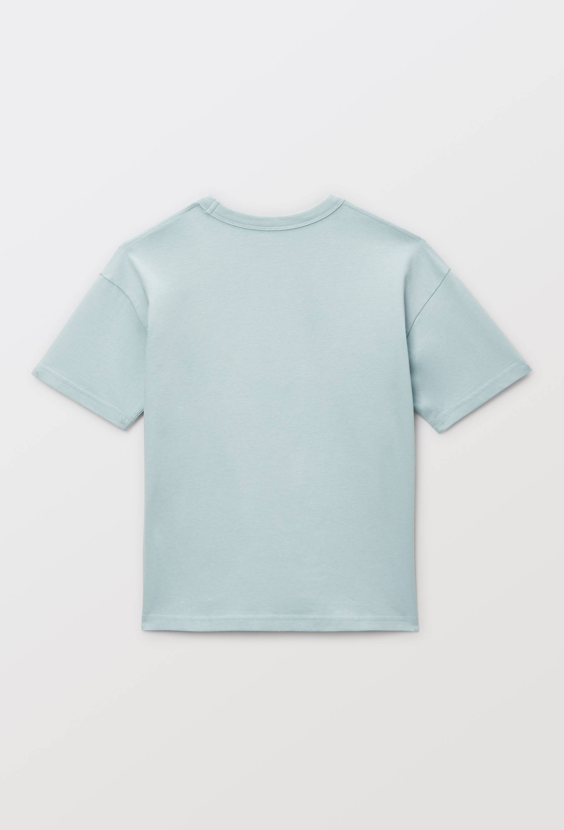 T-shirt manches courtes imprim&eacute; en coton BIO GOTS, Bleu clair, large image number 2