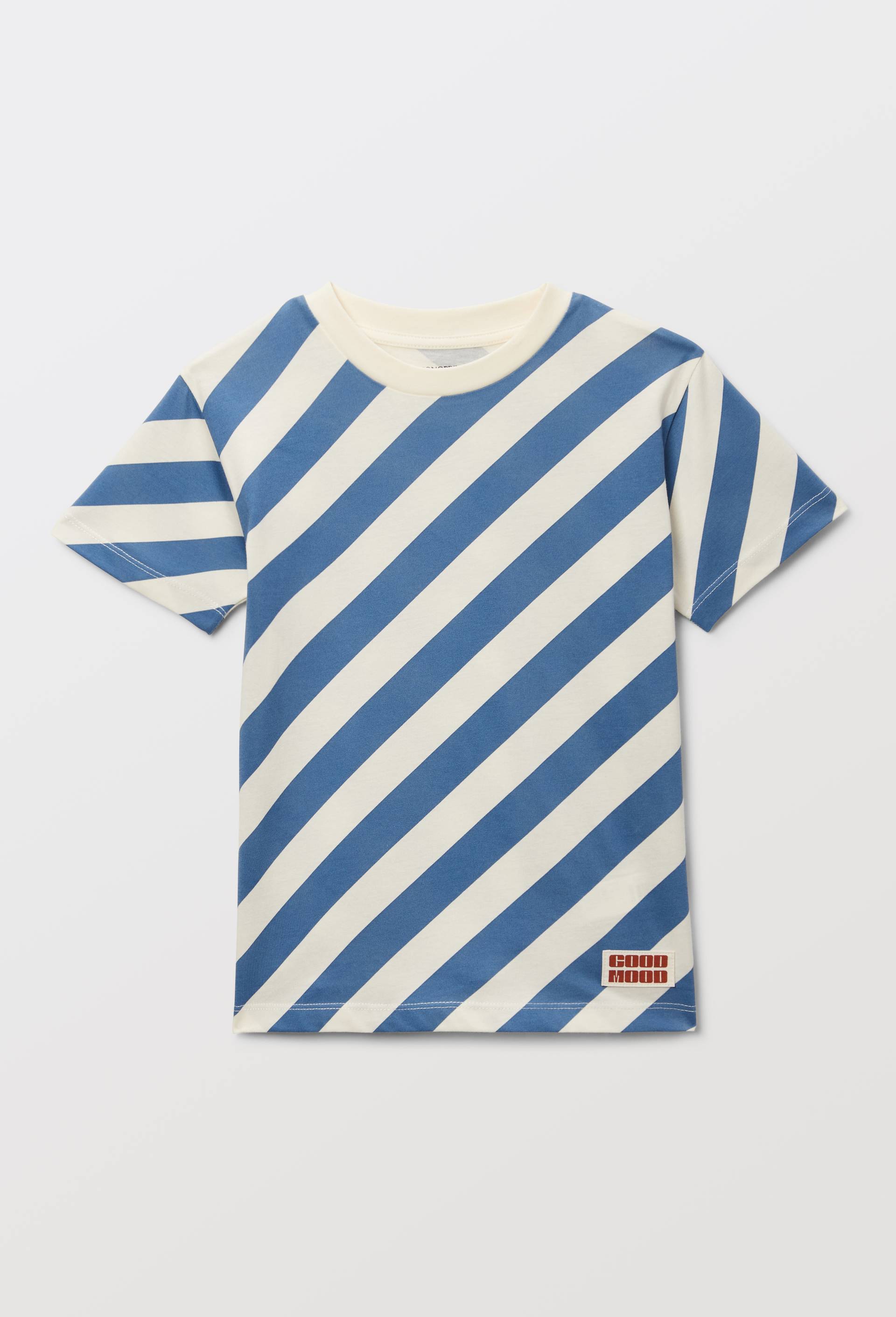 T-shirt manches courtes imprim&eacute; en coton BIO GOTS, Bleu, large image number 2