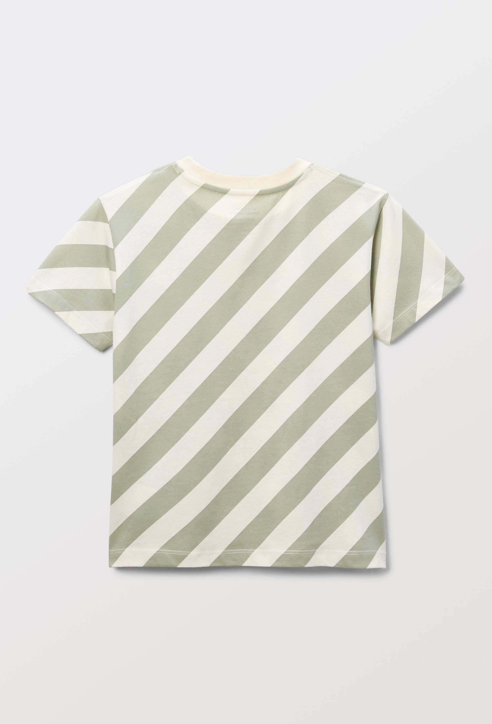 T-shirt manches courtes imprim&eacute; en coton BIO GOTS, Vert clair, large image number 1.0