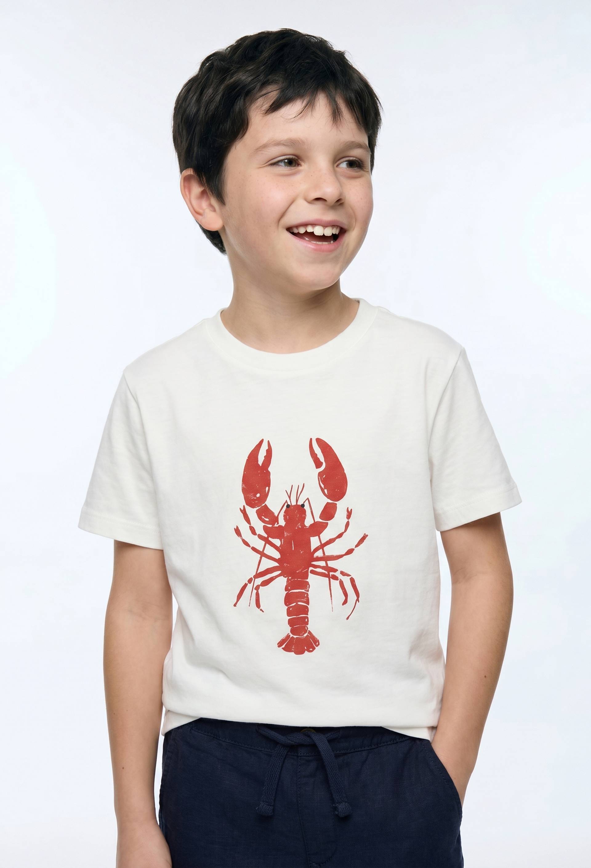 Lot de 2 t-shirts manches courtes en coton BIO GOTS, Ecru, large image number 1