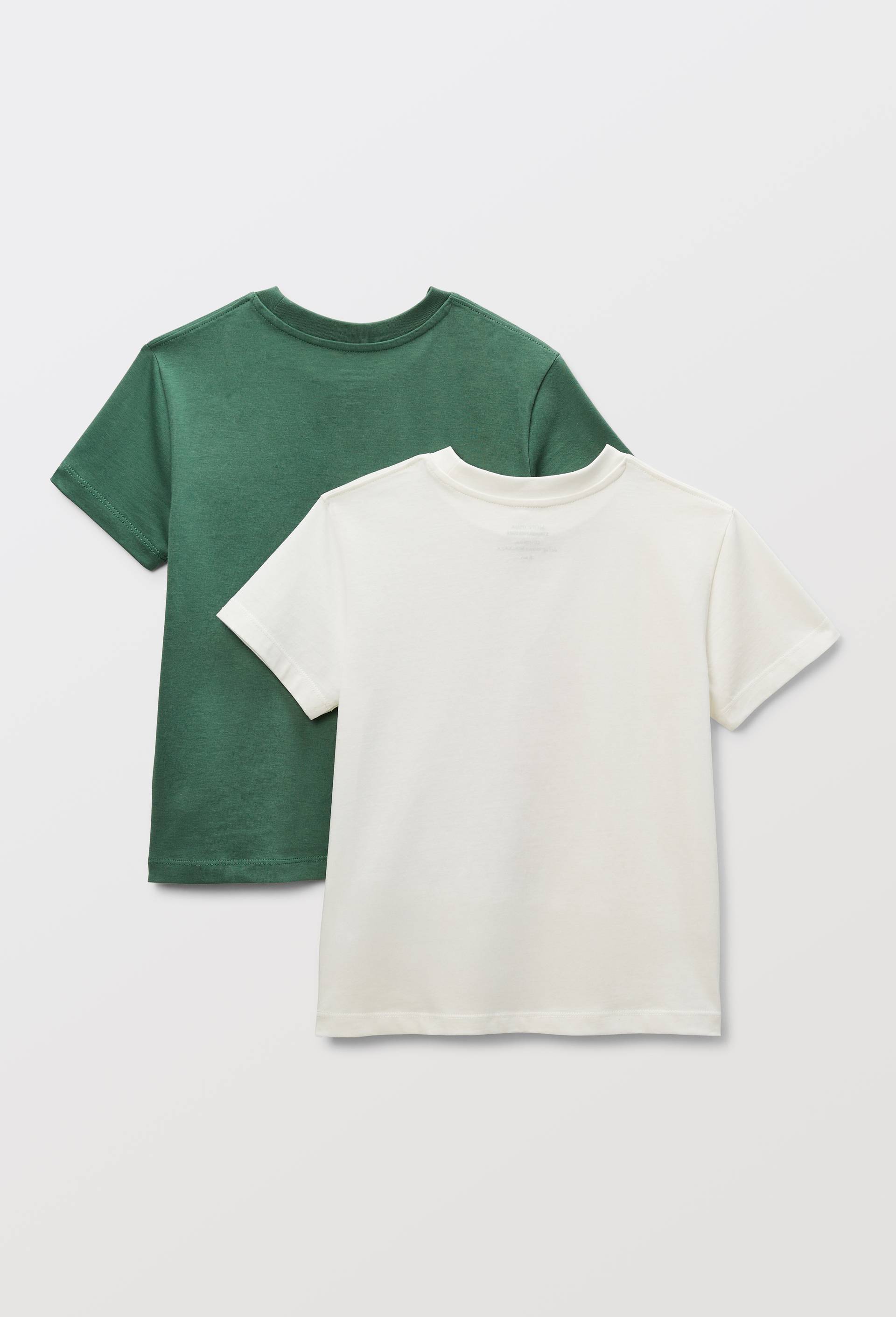 Lot de 2 t-shirts manches courtes en coton BIO GOTS, Ecru, large image number 3