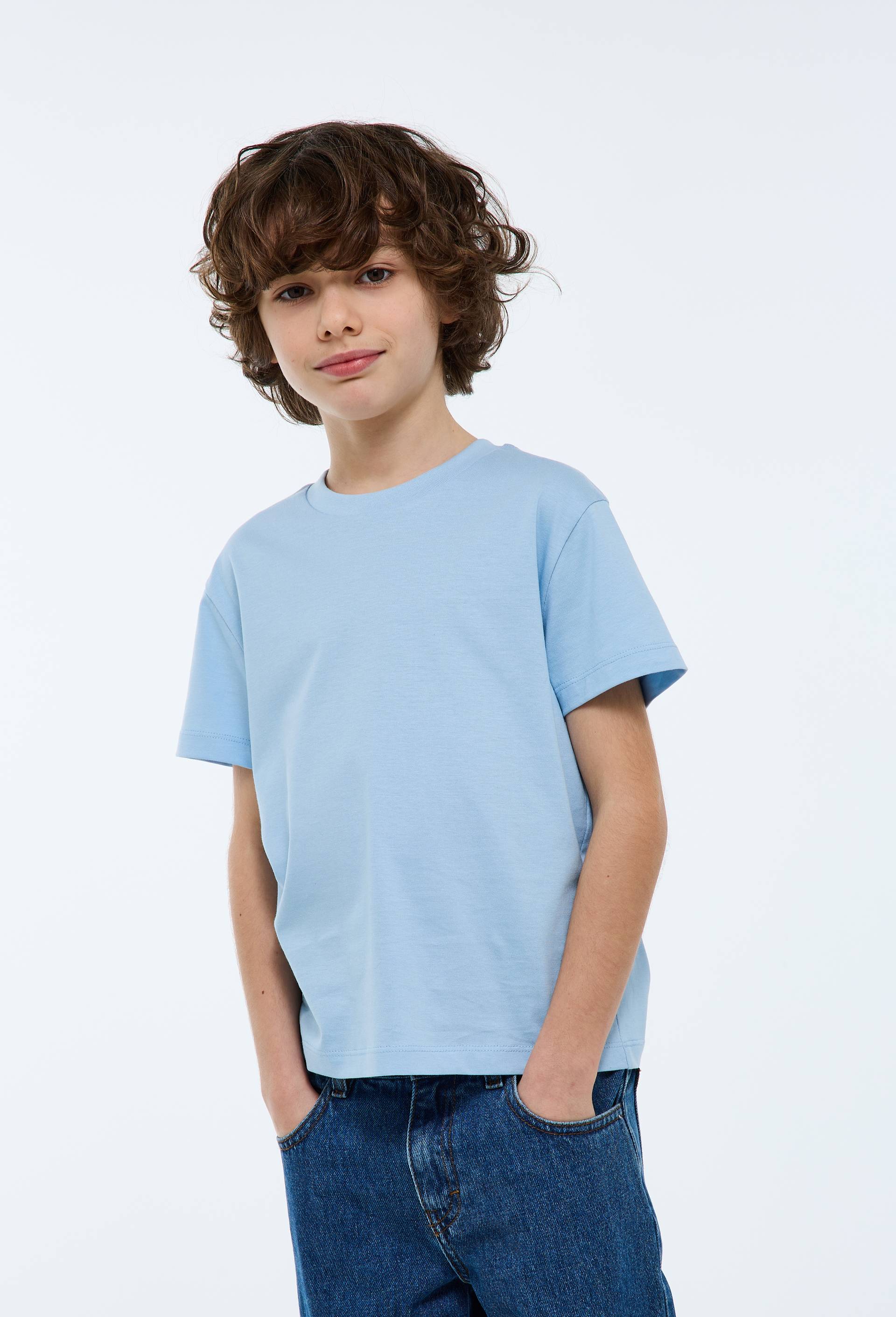 Lot de 2 t-shirts manches courtes en coton BIO GOTS, Bleu, large image number 1