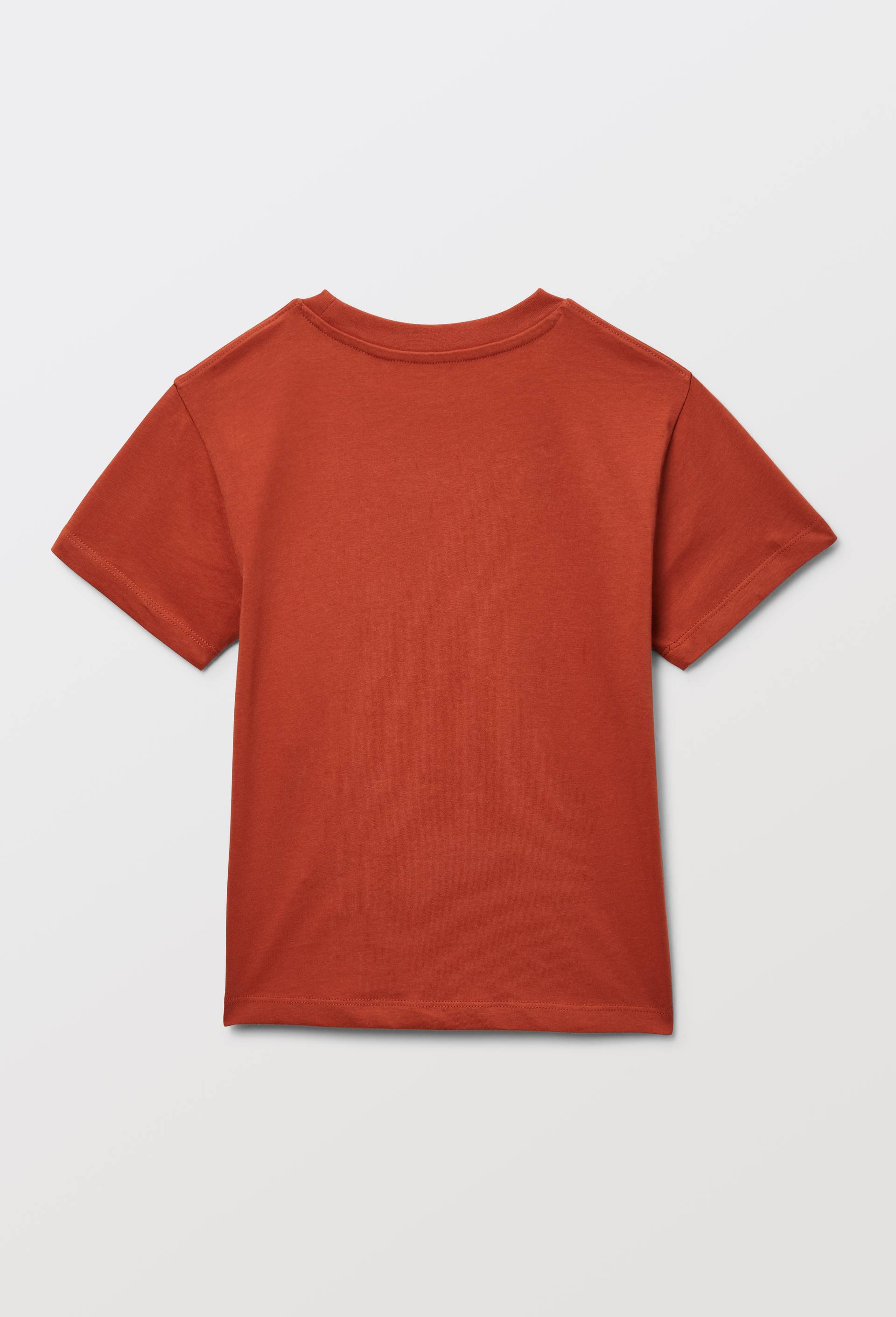 T-shirt manches courtes imprim&eacute; en coton BIO GOTS, Orange fonc&eacute;, large image number 2