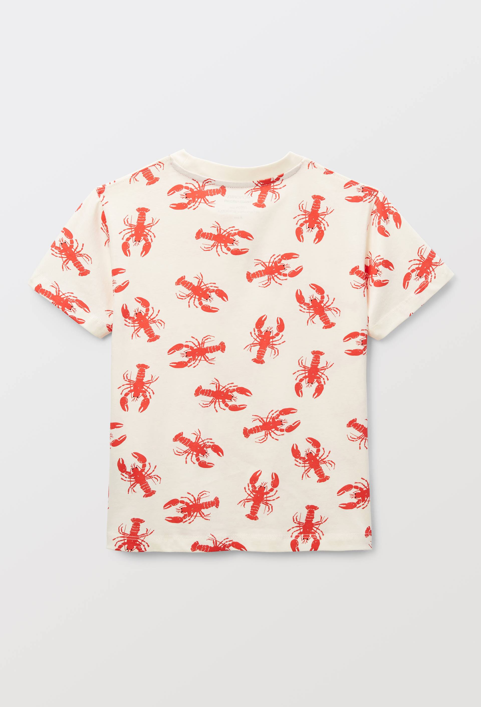 T-shirt manches courtes imprim&eacute; en coton BIO GOTS, Beige clair, large image number 2