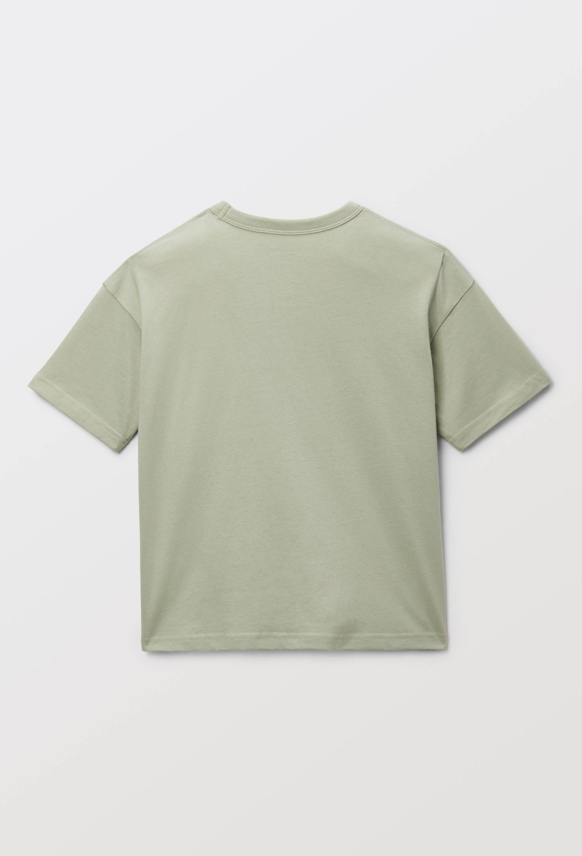 T-shirt manches courtes imprim&eacute; en coton BIO GOTS, Vert clair, large image number 2.0