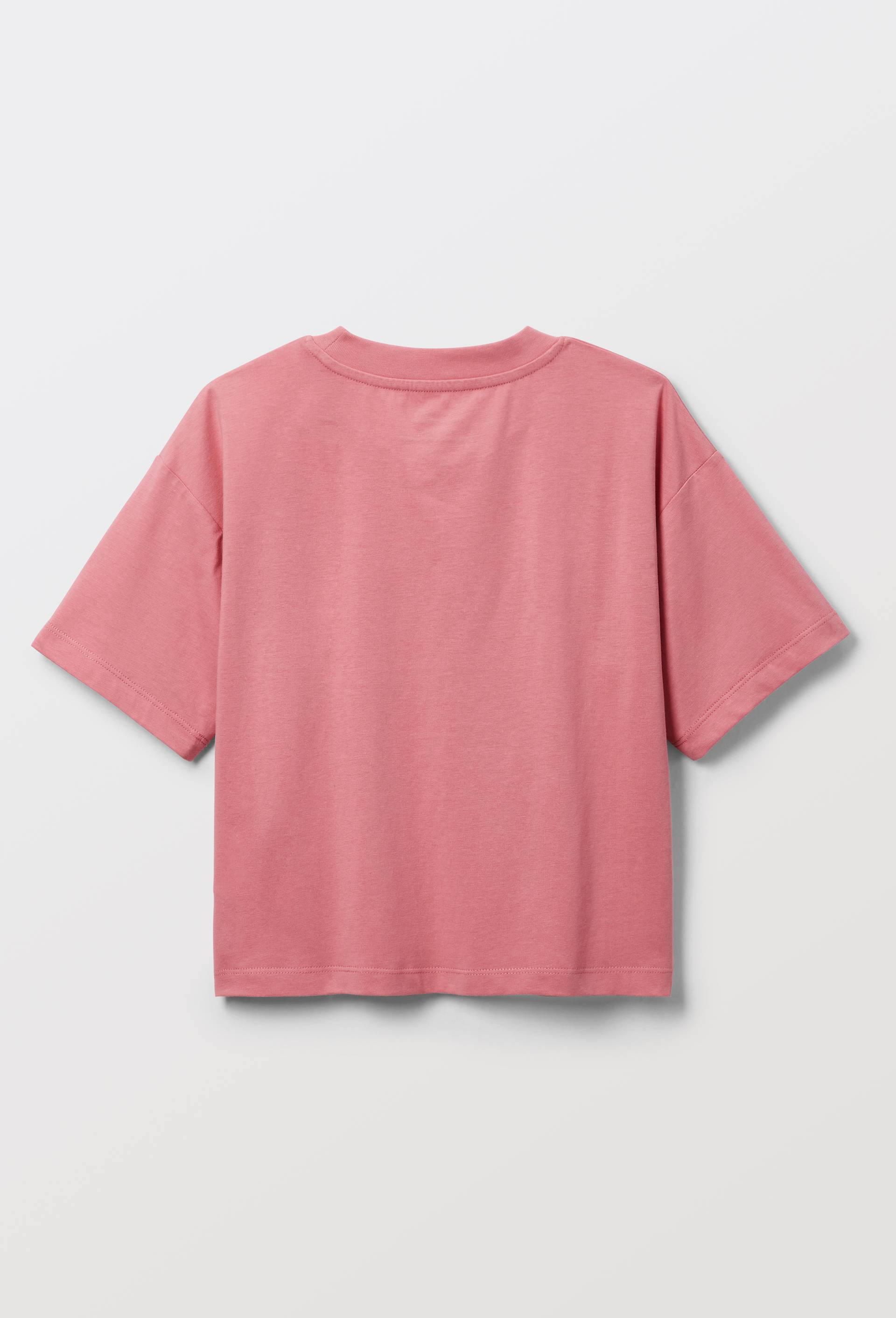 Tee-shirt &agrave; inscription en coton, Rose, large image number 3