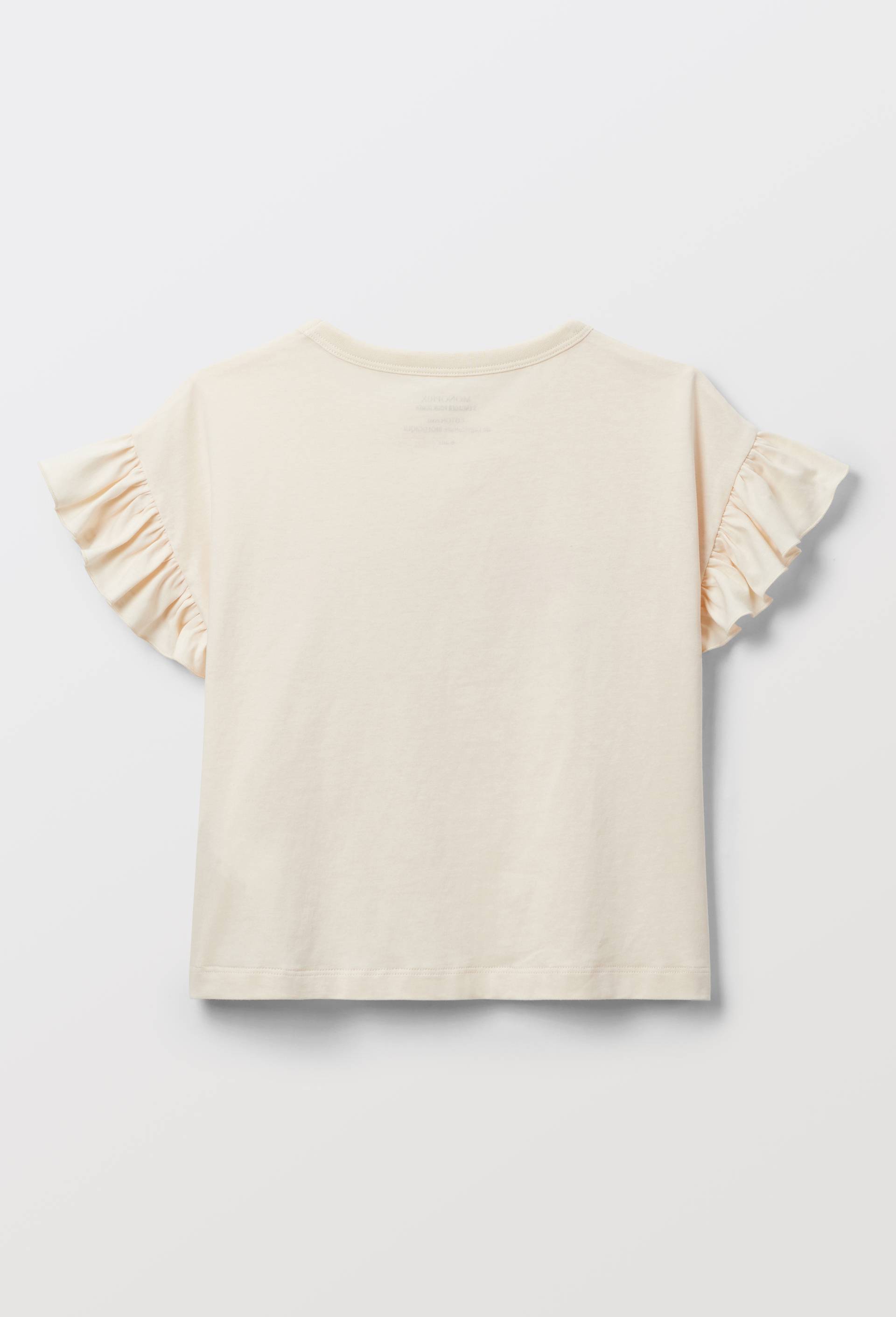 Tee-shirt &agrave; inscription en coton, Beige clair, large image number 2