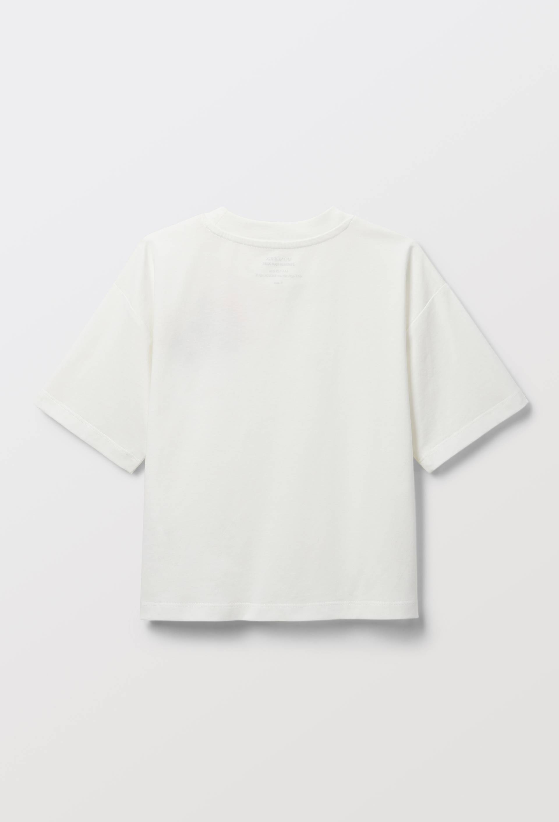 T-shirt poche brod&eacute;e en coton, Ecru, large image number 2
