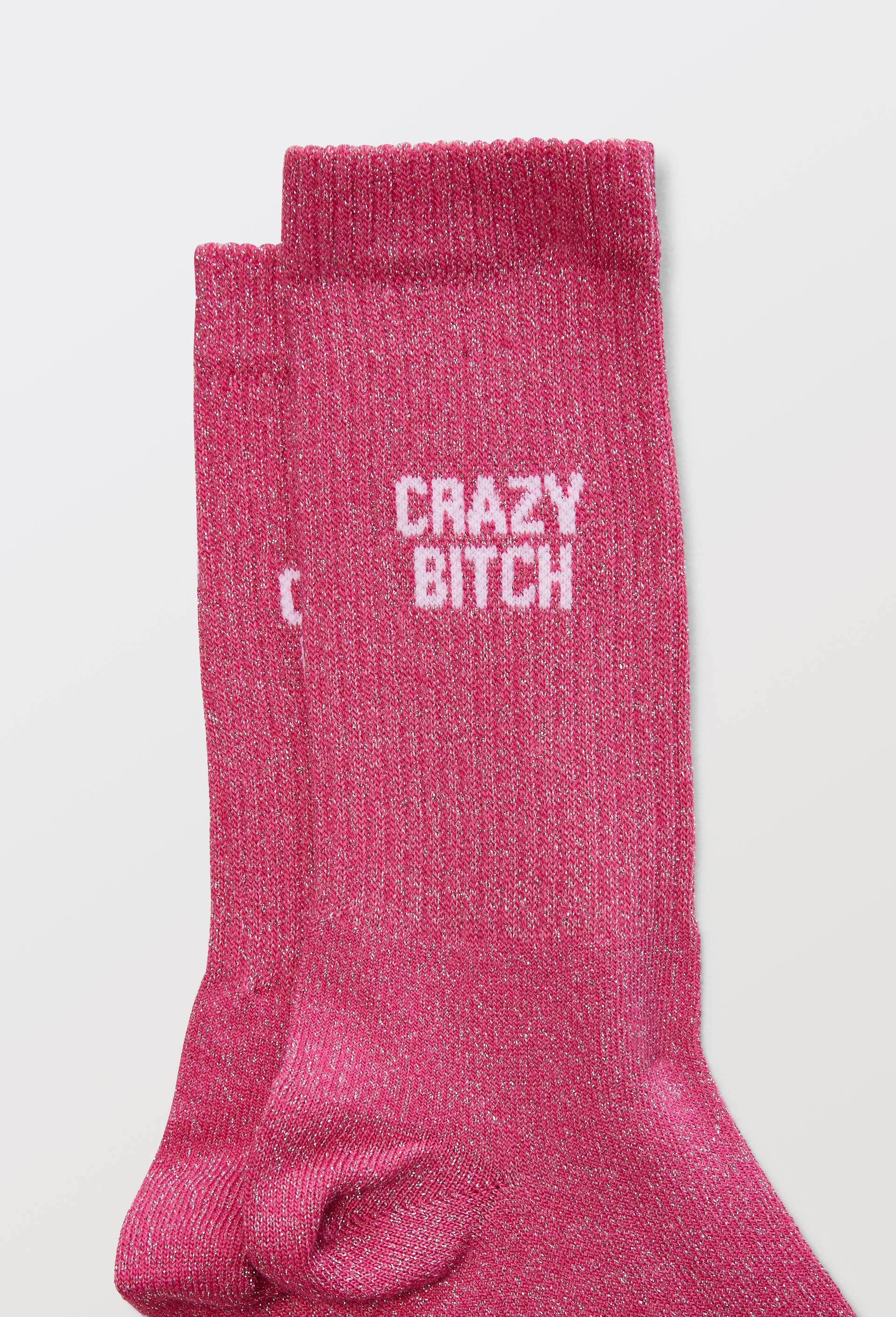 Paire de chaussettes &agrave; message FELICIE AUSSI, Rose fonc&eacute;, large image number 2