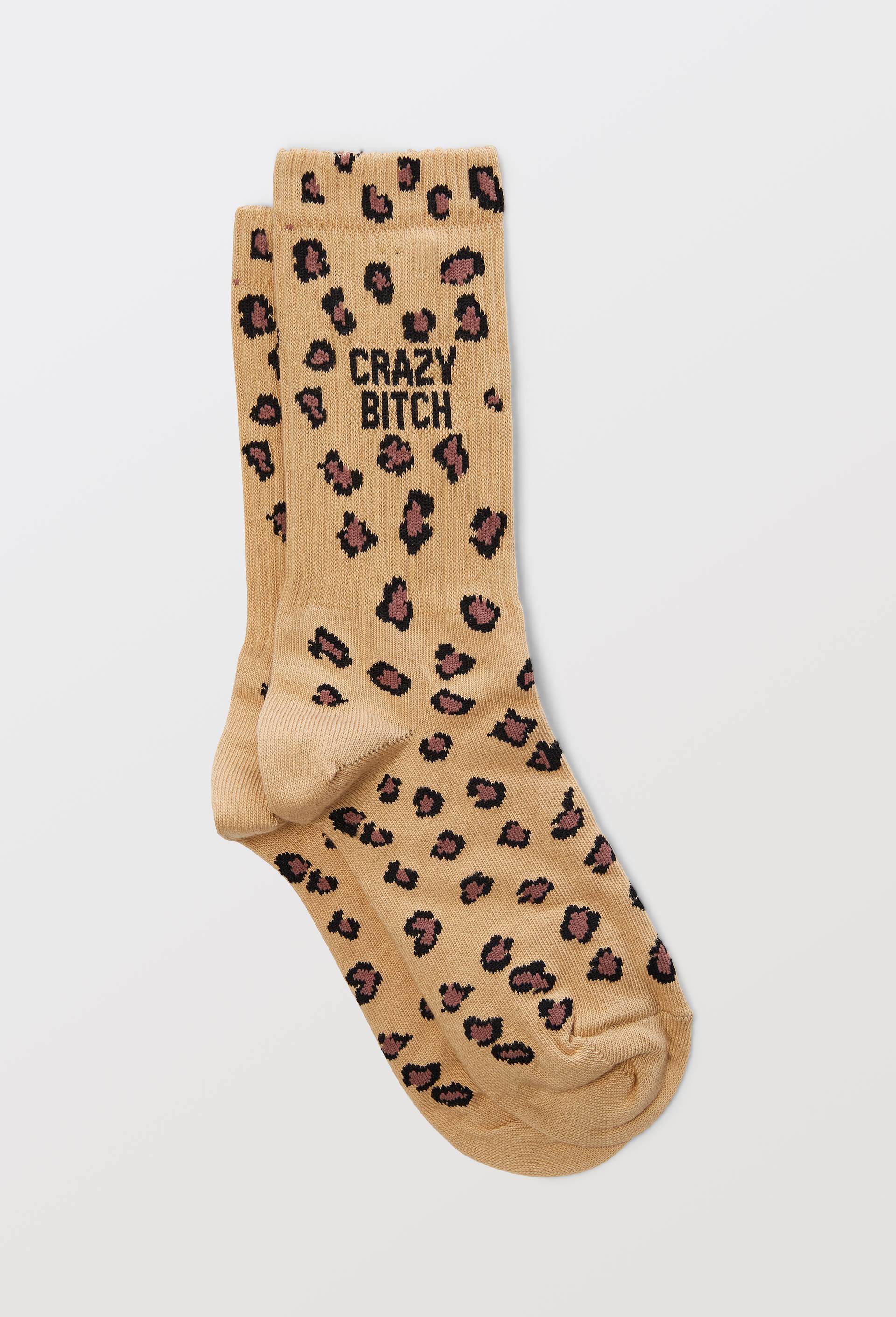 Paire de chaussettes &agrave; message FELICIE AUSSI, Beige, large image number 1