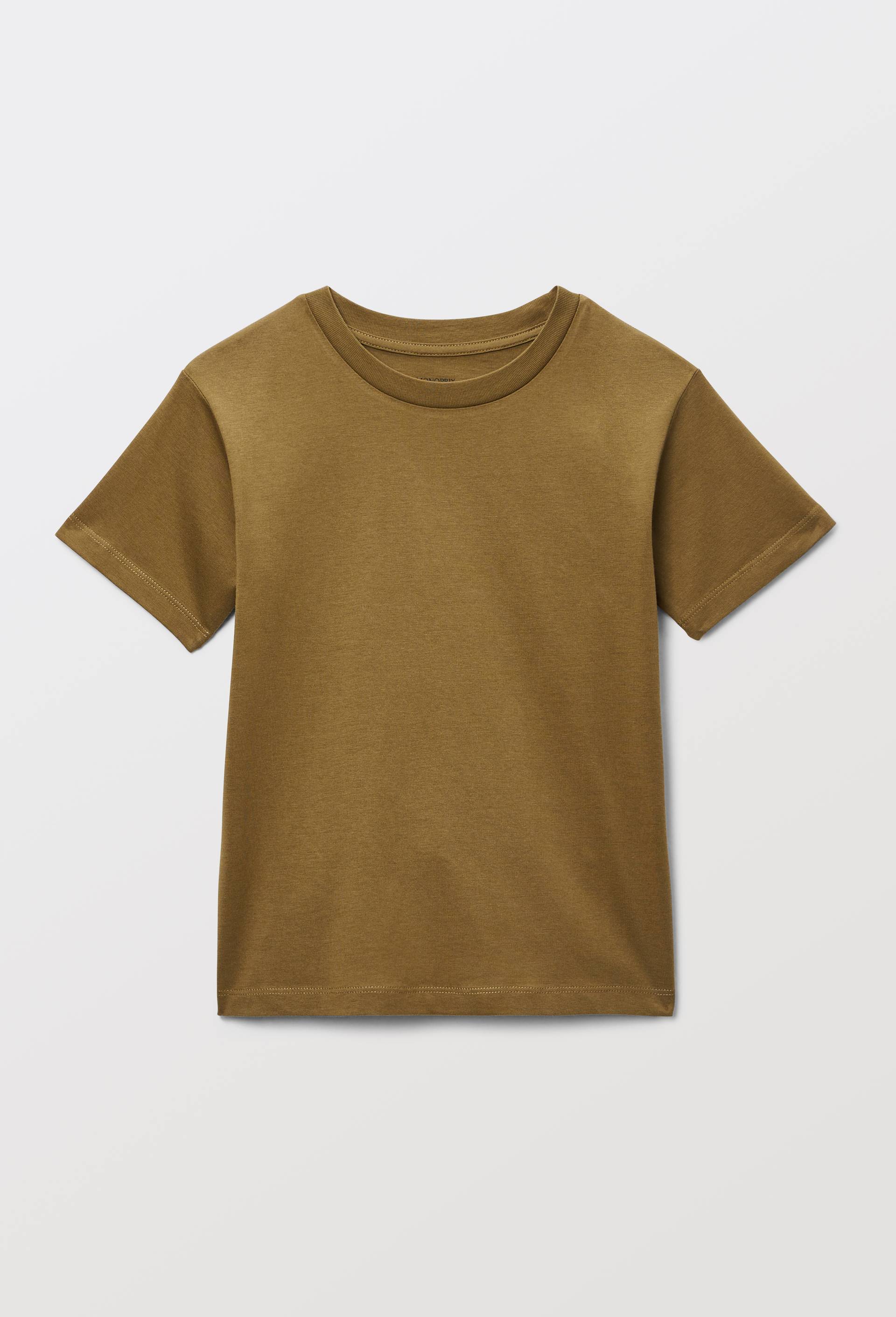 T-shirt manches courtes uni en coton BIO GOTS, Vert fonc&eacute;, large image number 1