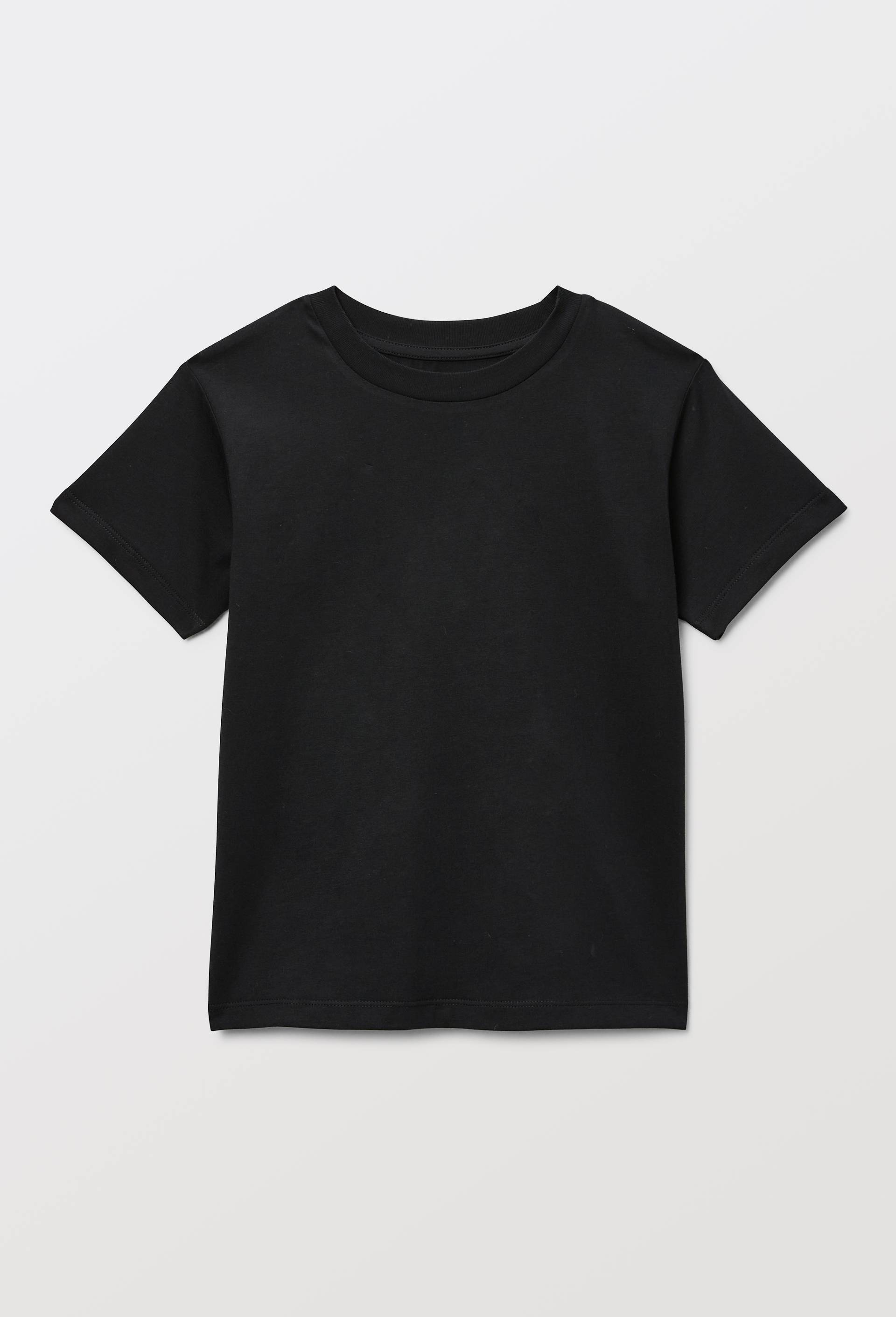 T-shirt manches courtes uni en coton BIO GOTS, Noir, large image number 1.0