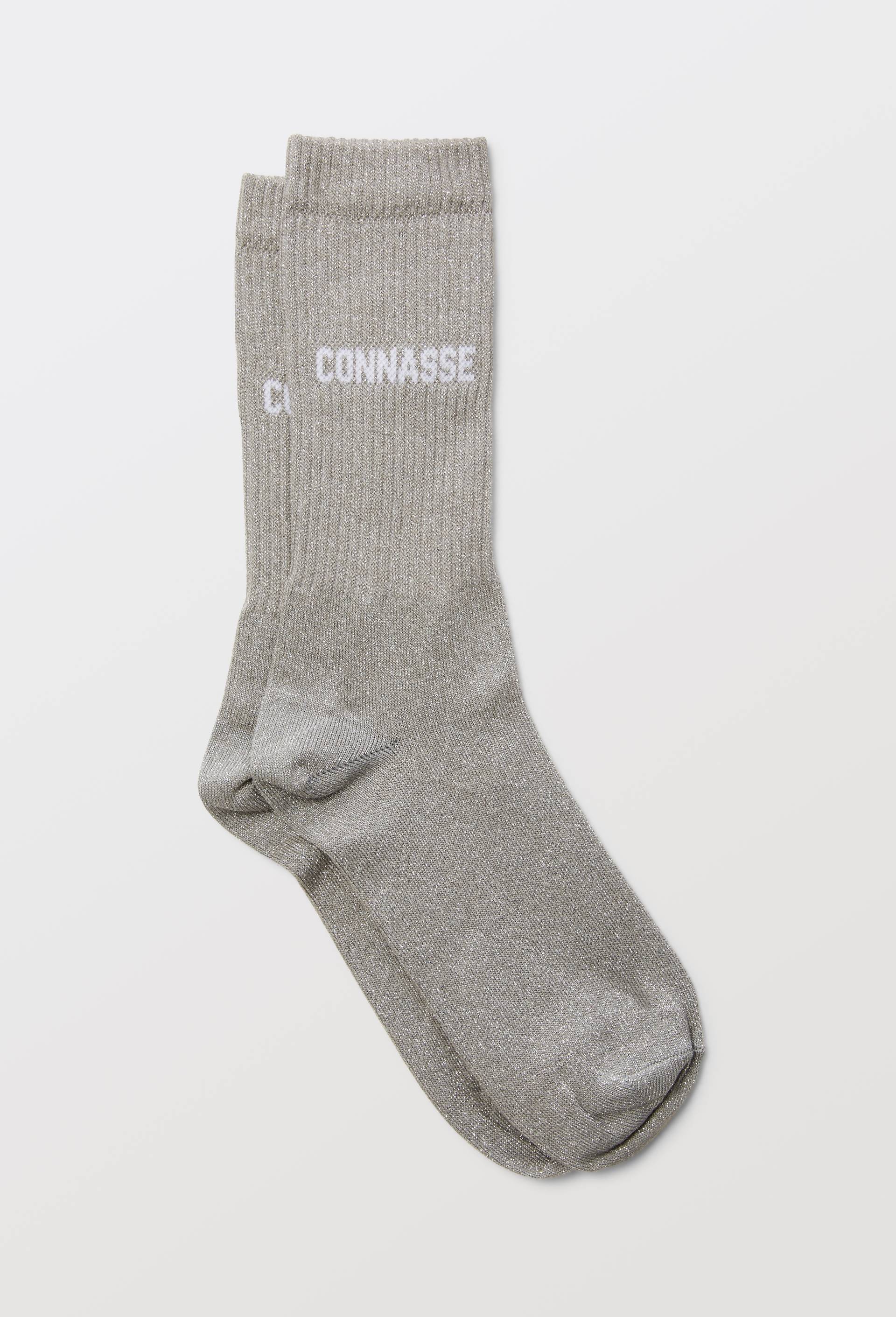 Paire de chaussettes &agrave; message FELICIE AUSSI, Gris, large image number 0