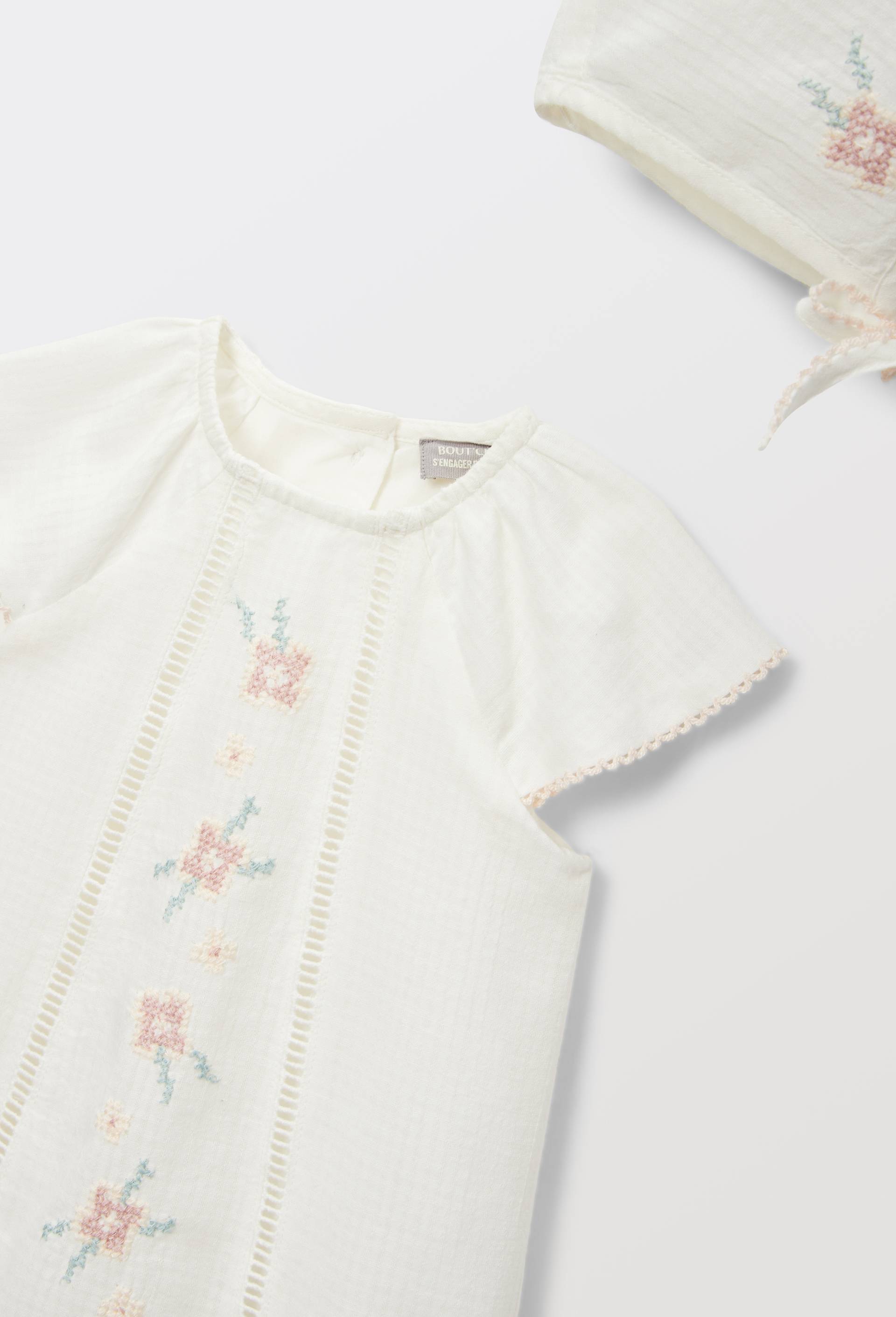 Robe brod&eacute;e avec bloomer - collection C&eacute;r&eacute;monie, Ecru, large image number 2.0