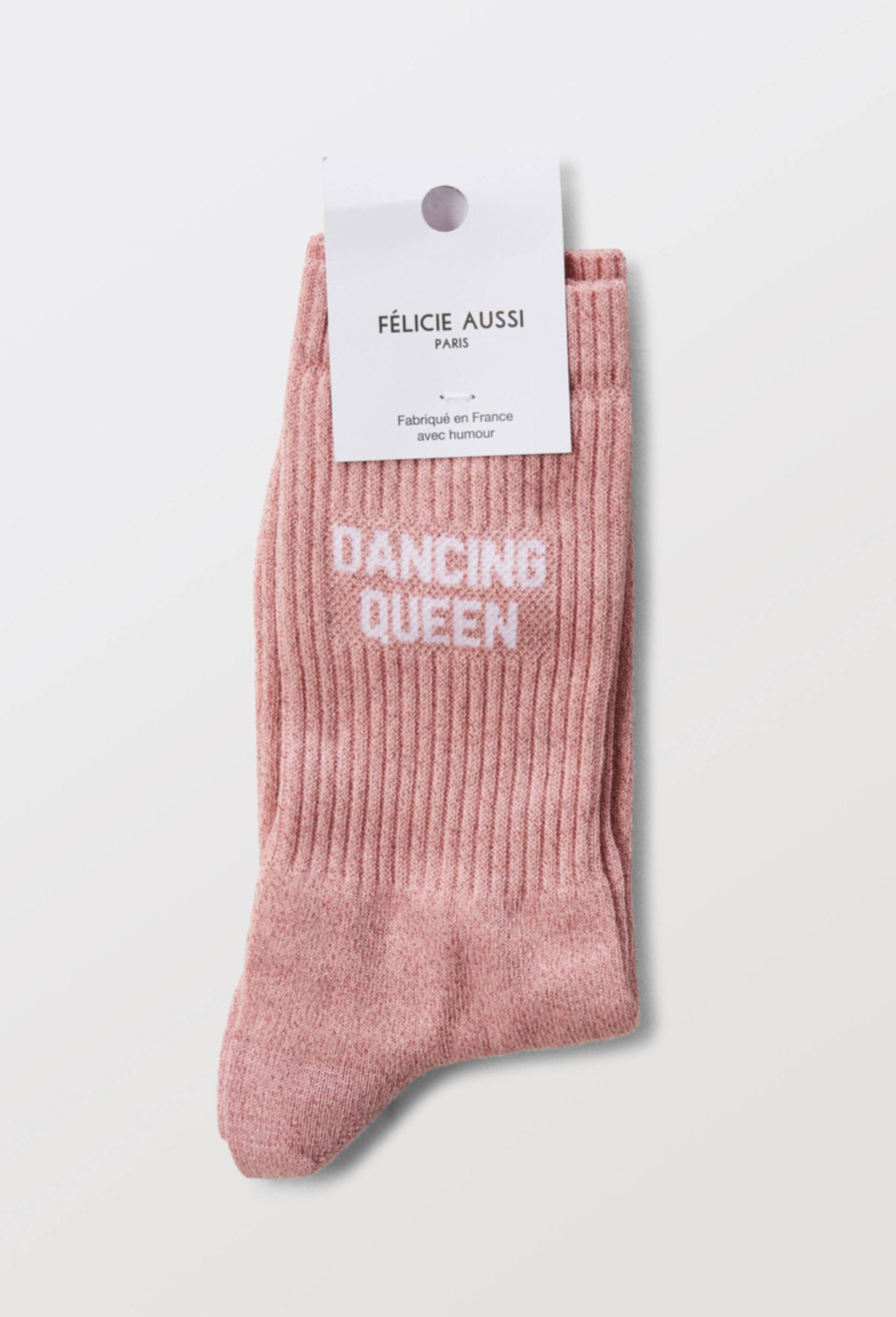 Paire de chaussettes &agrave; message FELICIE AUSSI, Rose clair, large image number 3