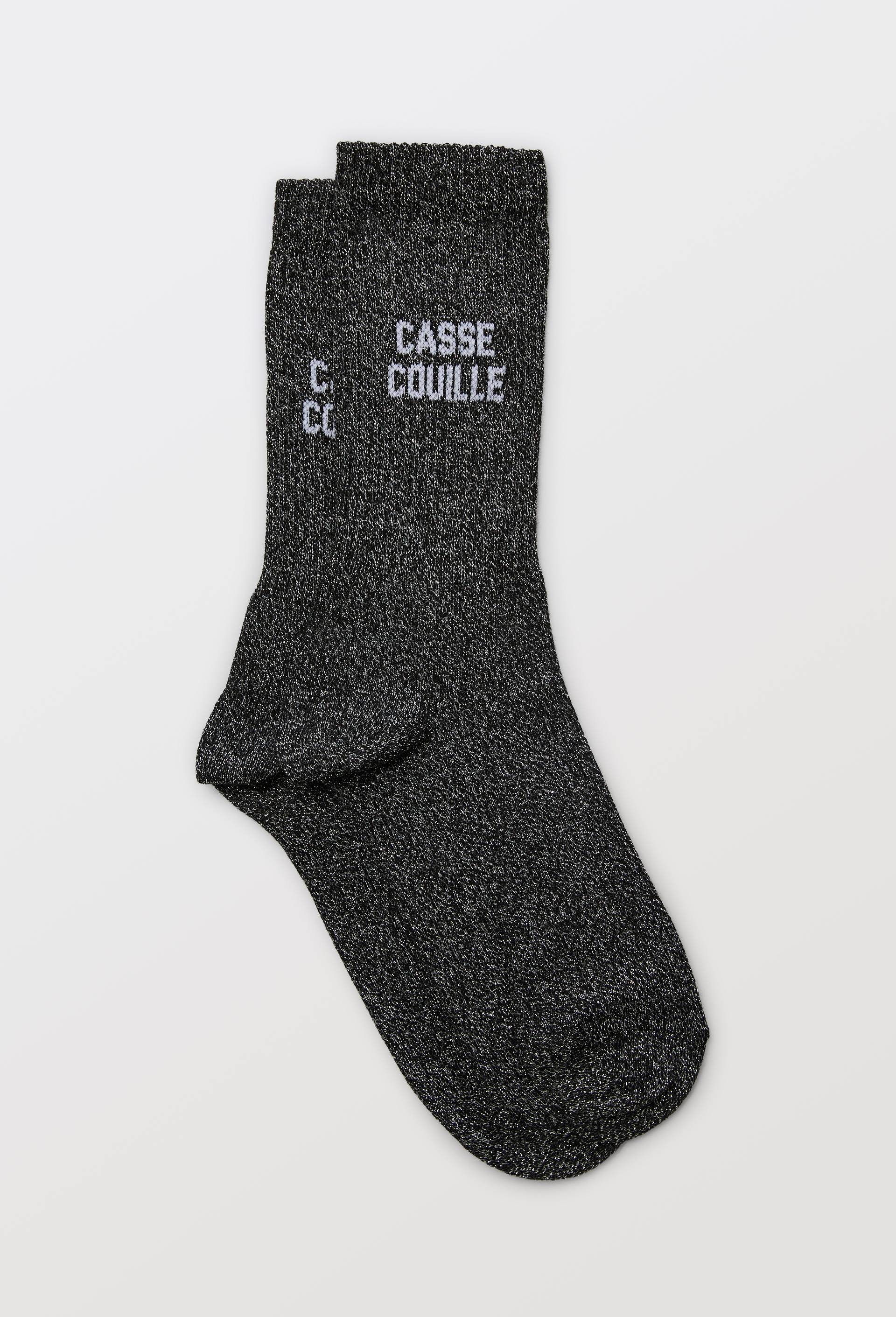 Paire de chaussettes &agrave; message FELICIE AUSSI, Noir, large image number 0