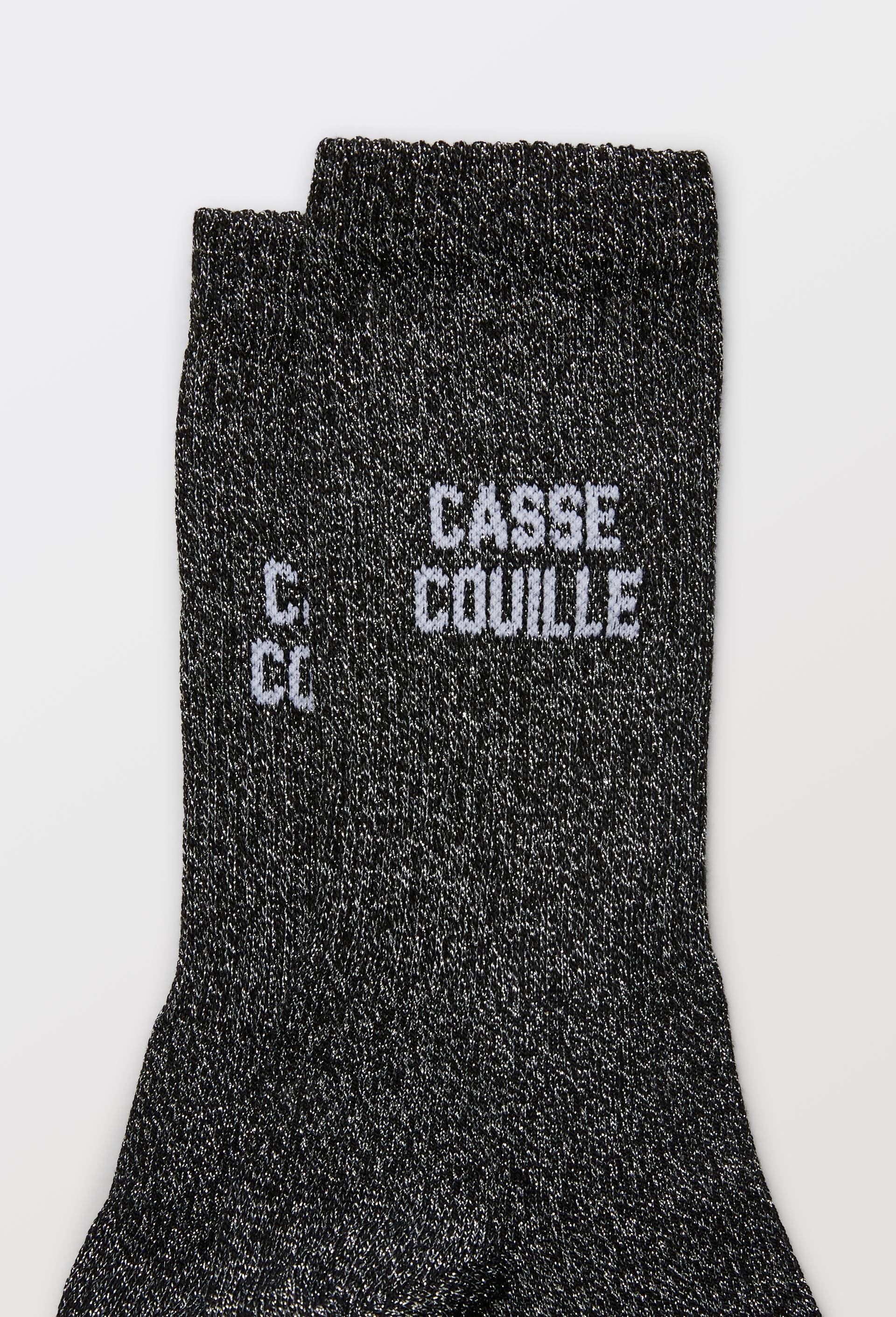 Paire de chaussettes &agrave; message FELICIE AUSSI, Noir, large image number 2
