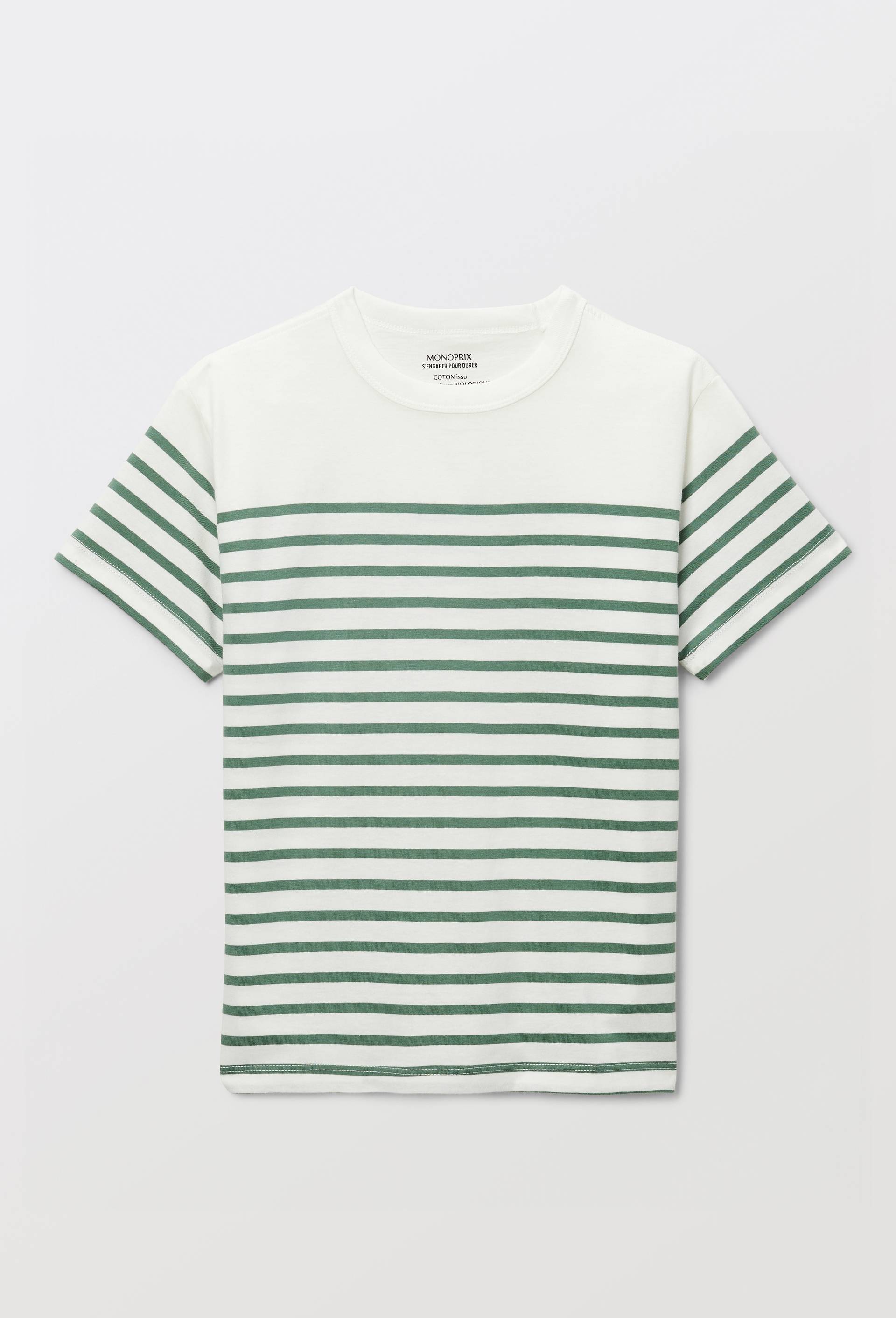 Marini&egrave;re manches courtes en coton BIO GOTS, Vert, swatch image