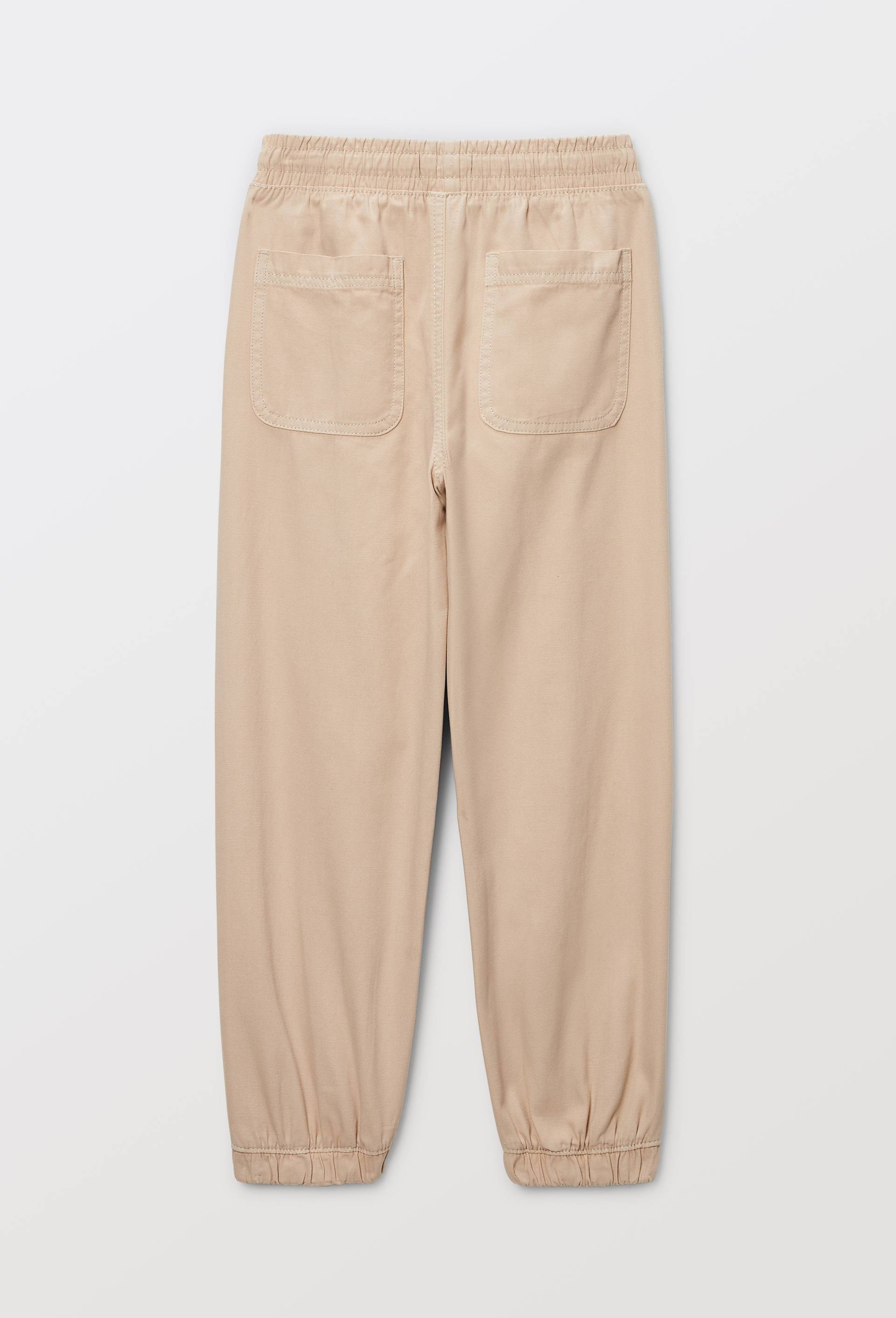 Pantalon jogging &eacute;lastiqu&eacute; uni en coton, Beige, large image number 2.0