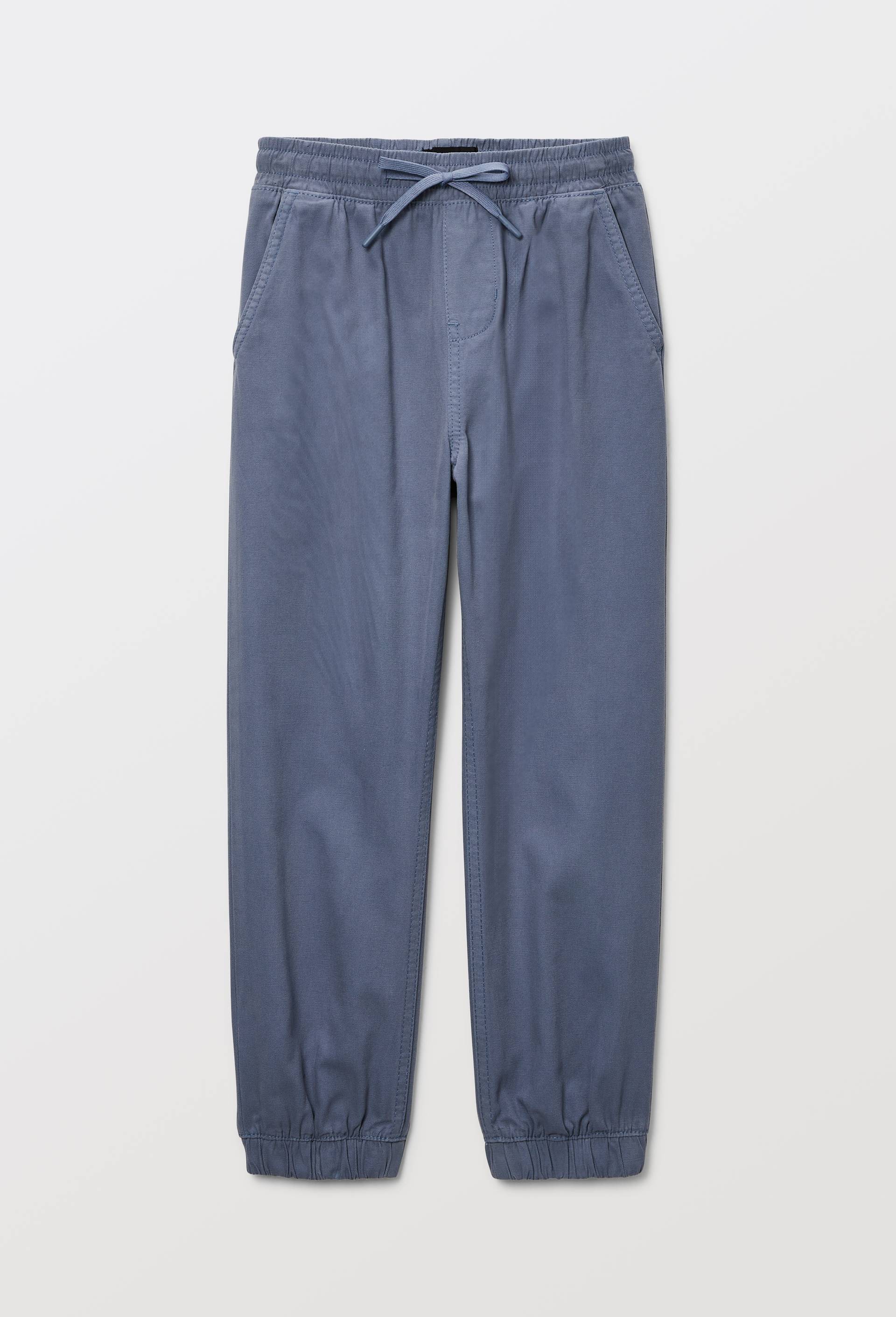 Pantalon jogging &eacute;lastiqu&eacute; uni en coton, Bleu, large image number 1.0
