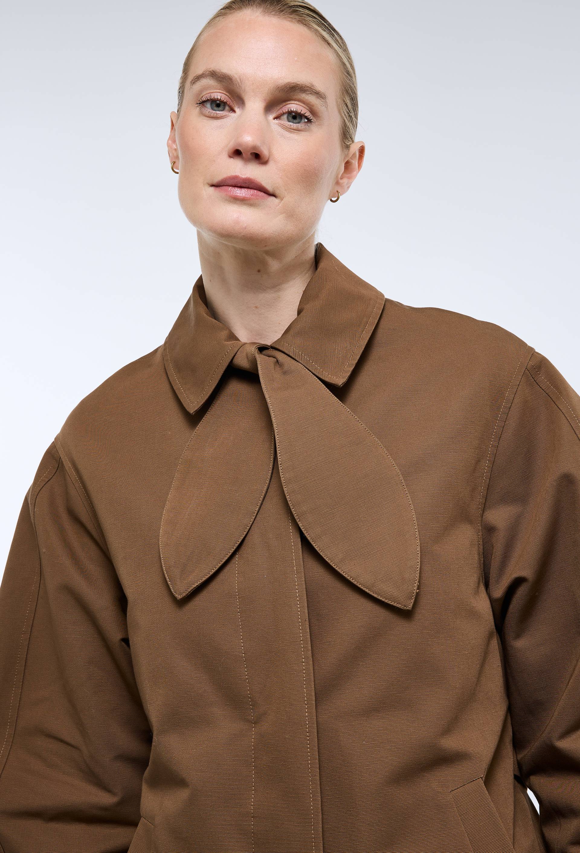 Trench long avec col amovible, Brun, large image number 1