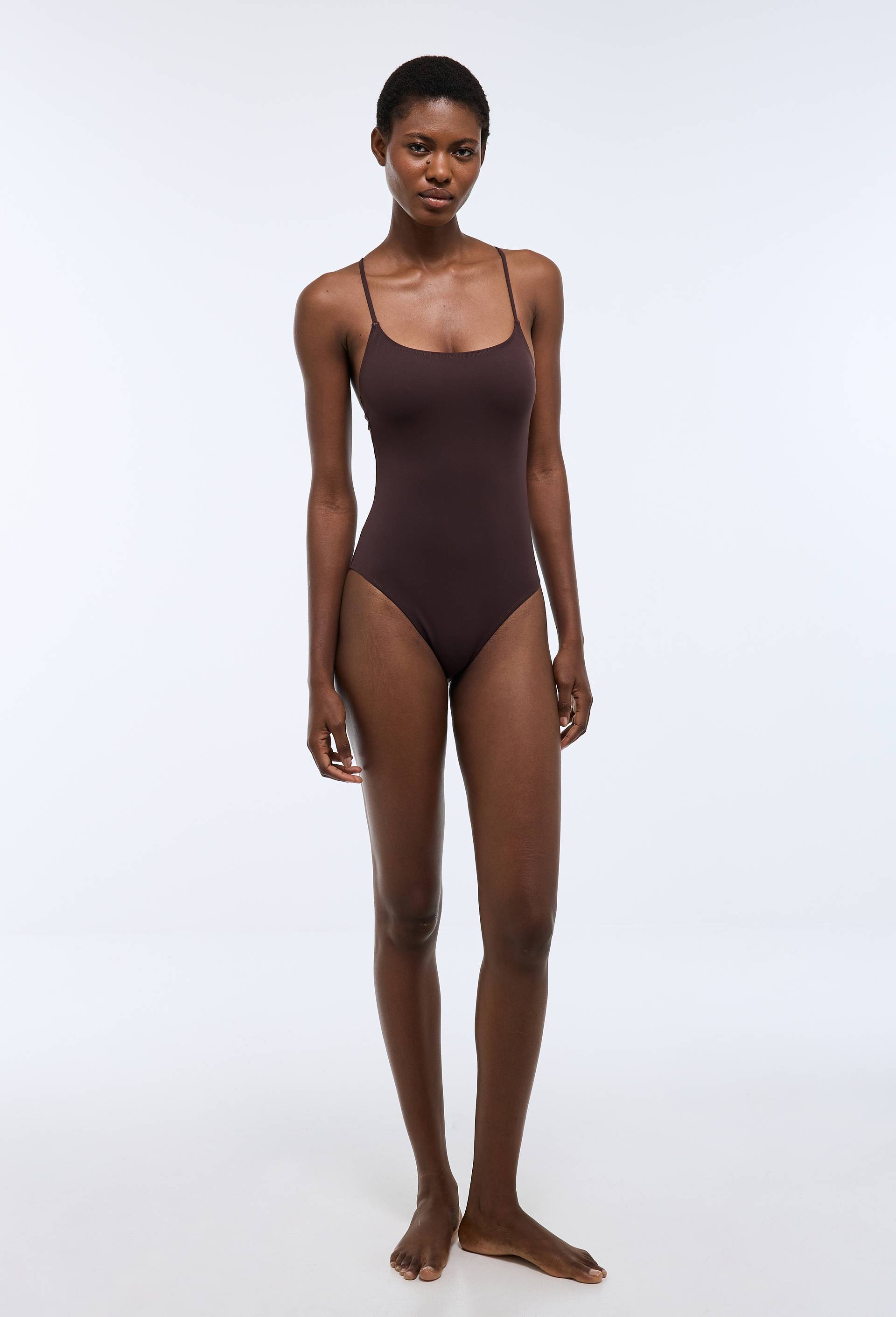 Maillot de bain 1 pi&egrave;ce IVIA, Brun fonc&eacute;, swatch image