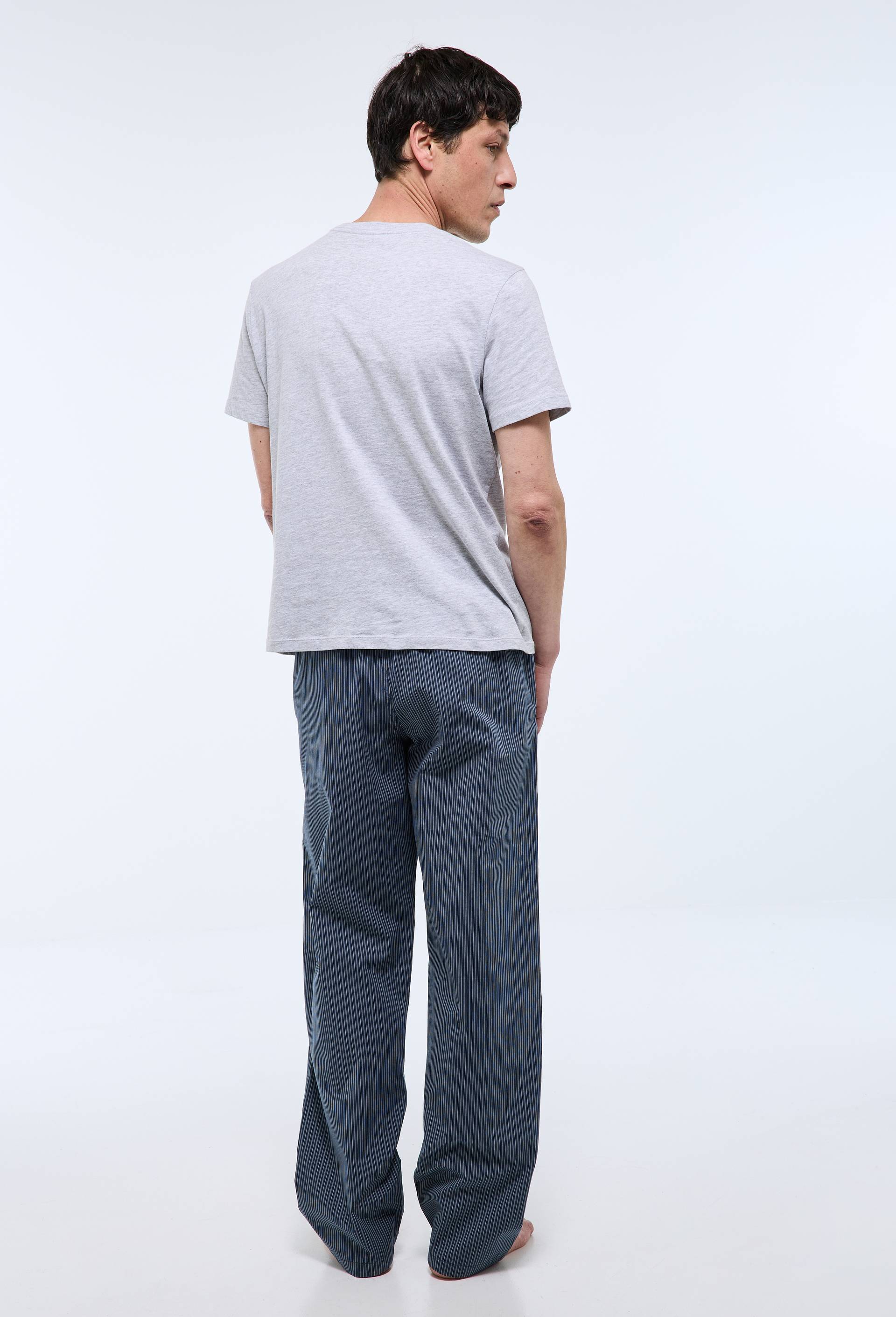 Pantalon de pyjama en coton BIO GOTS, Bleu fonc&eacute;, large image number 1.0