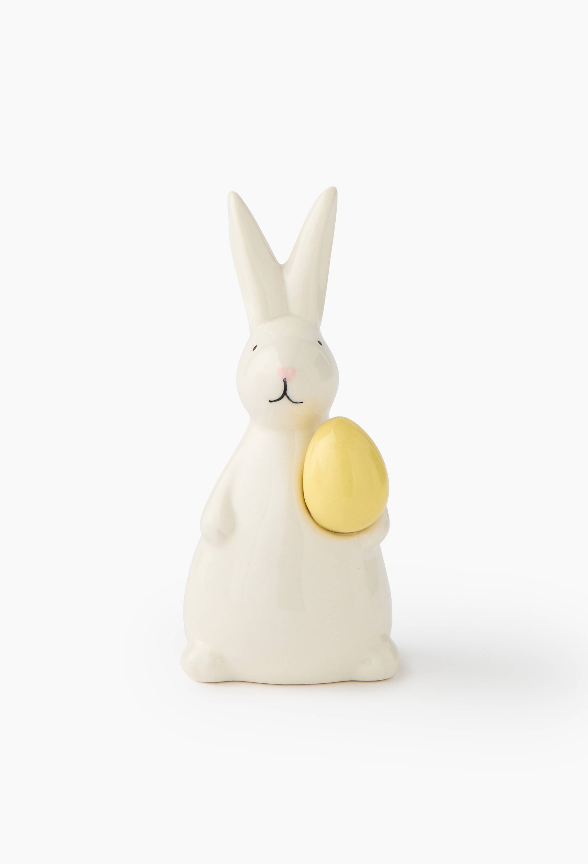 Lapin de P&acirc;ques en c&eacute;ramique &agrave; poser, 5x12.5cm, Rose clair, large image number 0