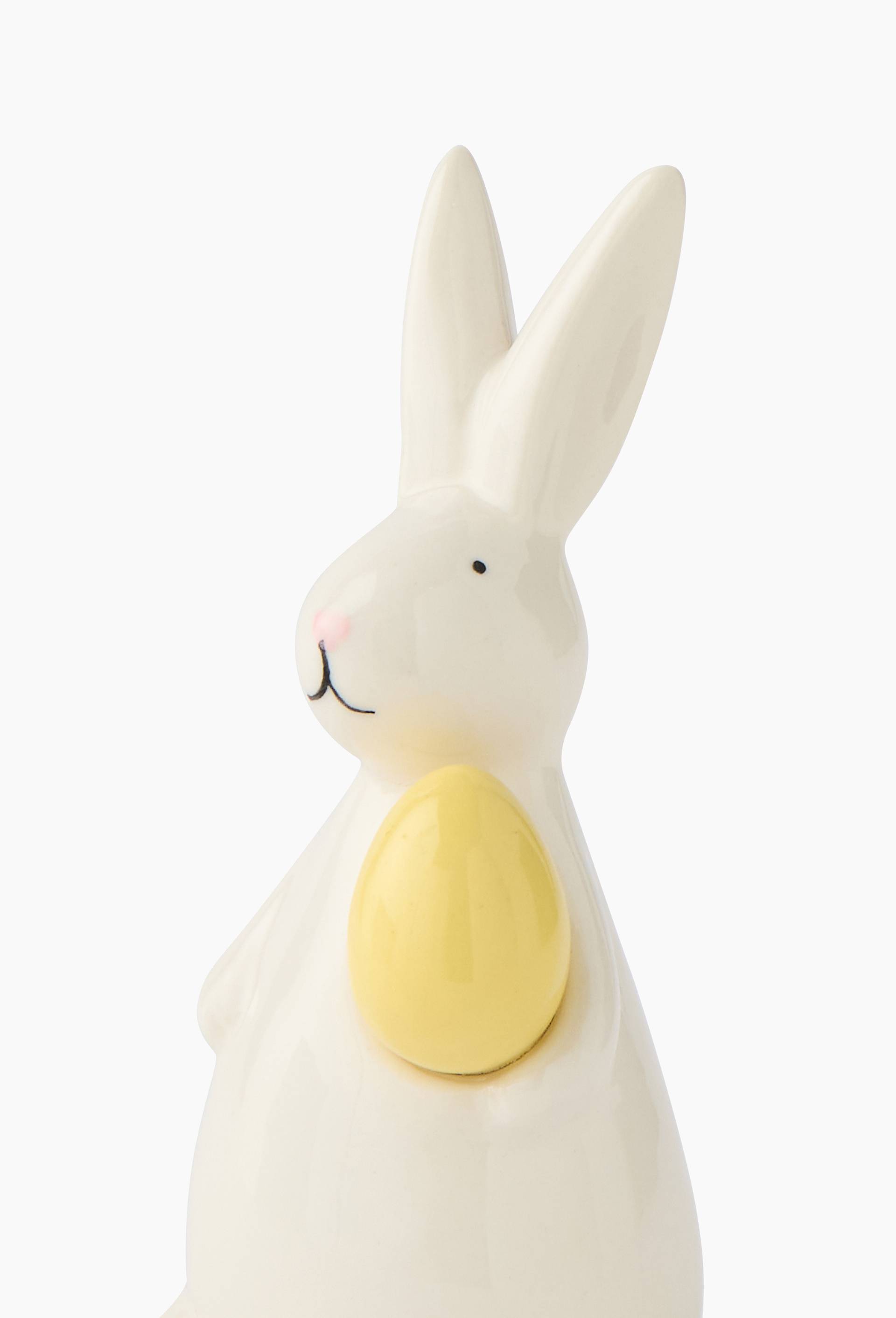 Lapin de P&acirc;ques en c&eacute;ramique &agrave; poser, 5x12.5cm, Rose clair, large image number 1