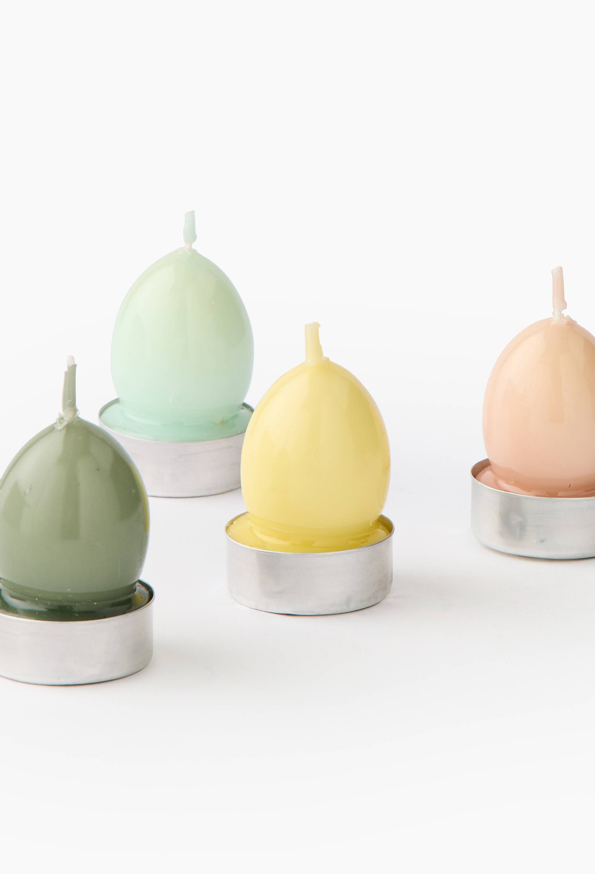 Set de 4 bougies oeufs, 19 x 4.9 x 5.7 cm, cire, Orange clair, large image number 1.0