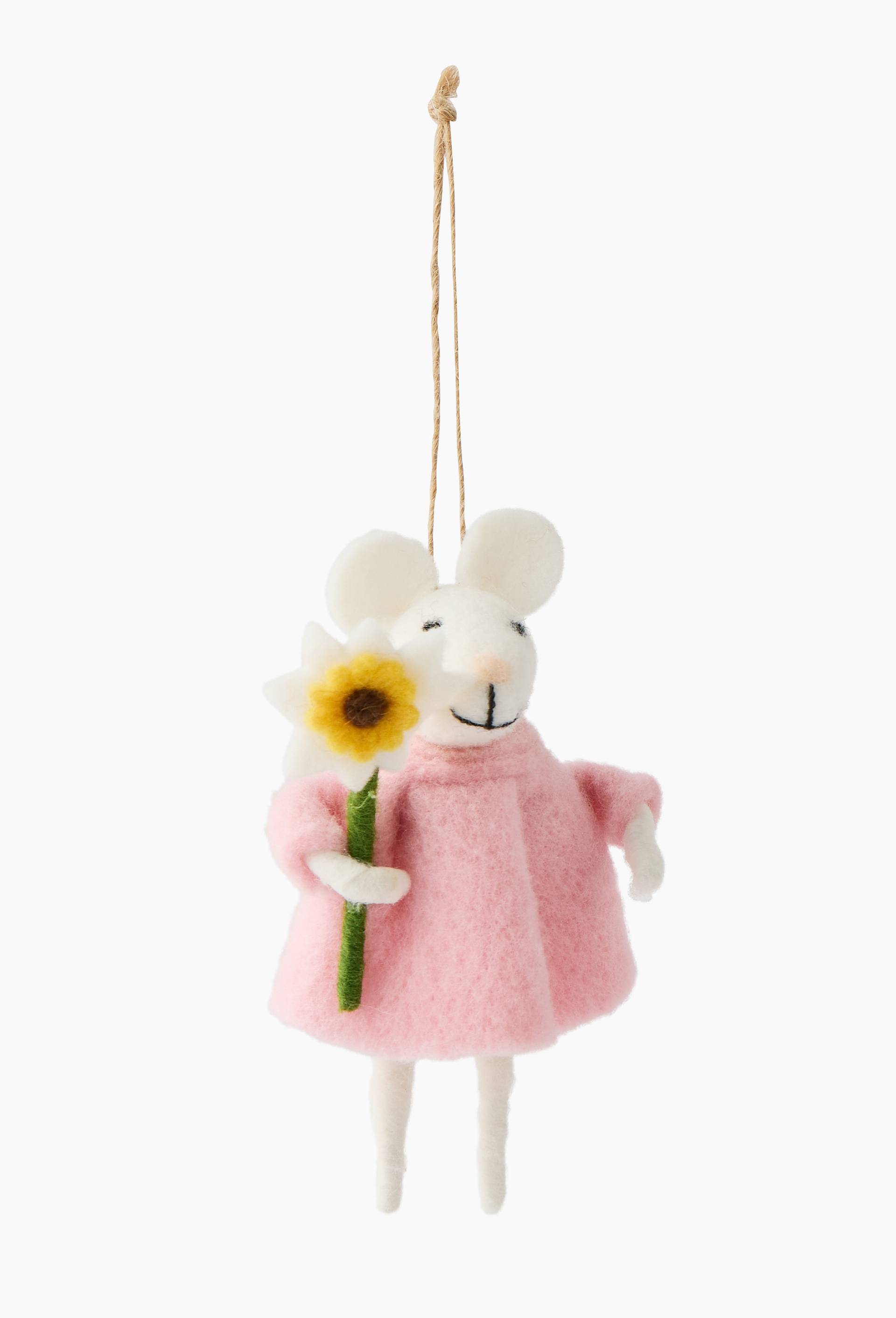 Lapin en feutrine &agrave; suspendre, Rose, swatch image