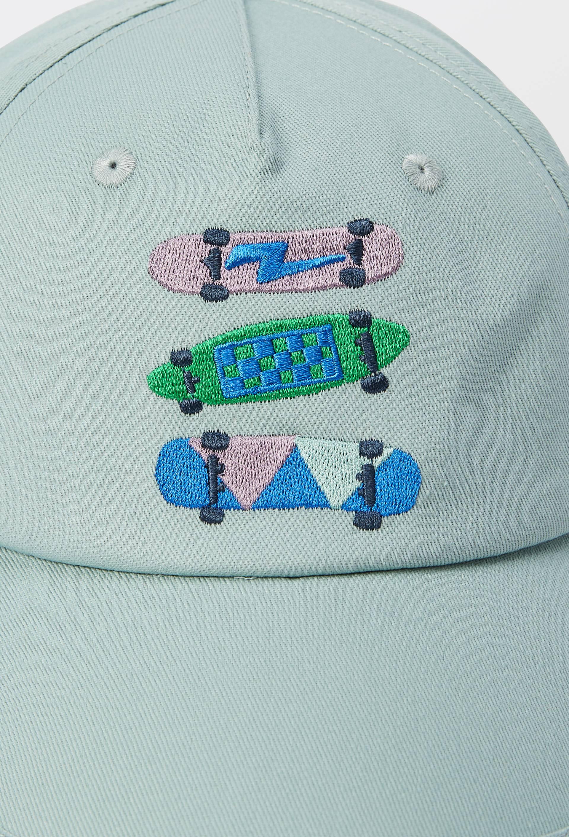 Casquette brod&eacute;e coton, Vert clair, large image number 3.0