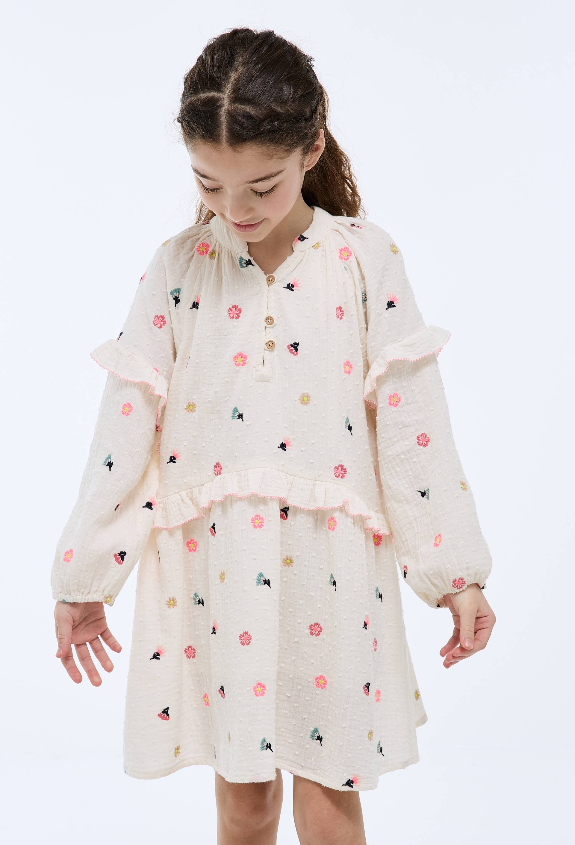 Robe imprim&eacute;e en coton, Beige clair, large image number 1.0