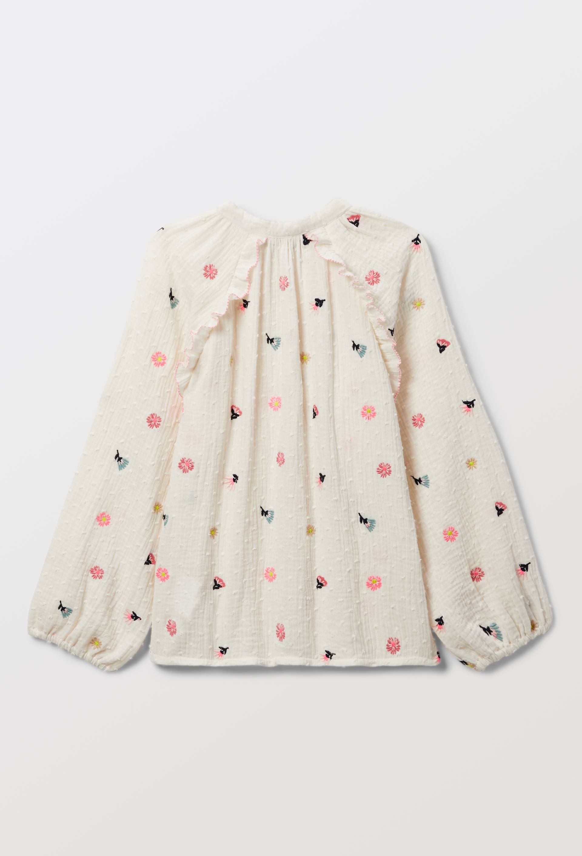 Blouse brod&eacute;e en coton, Beige clair, large image number 3