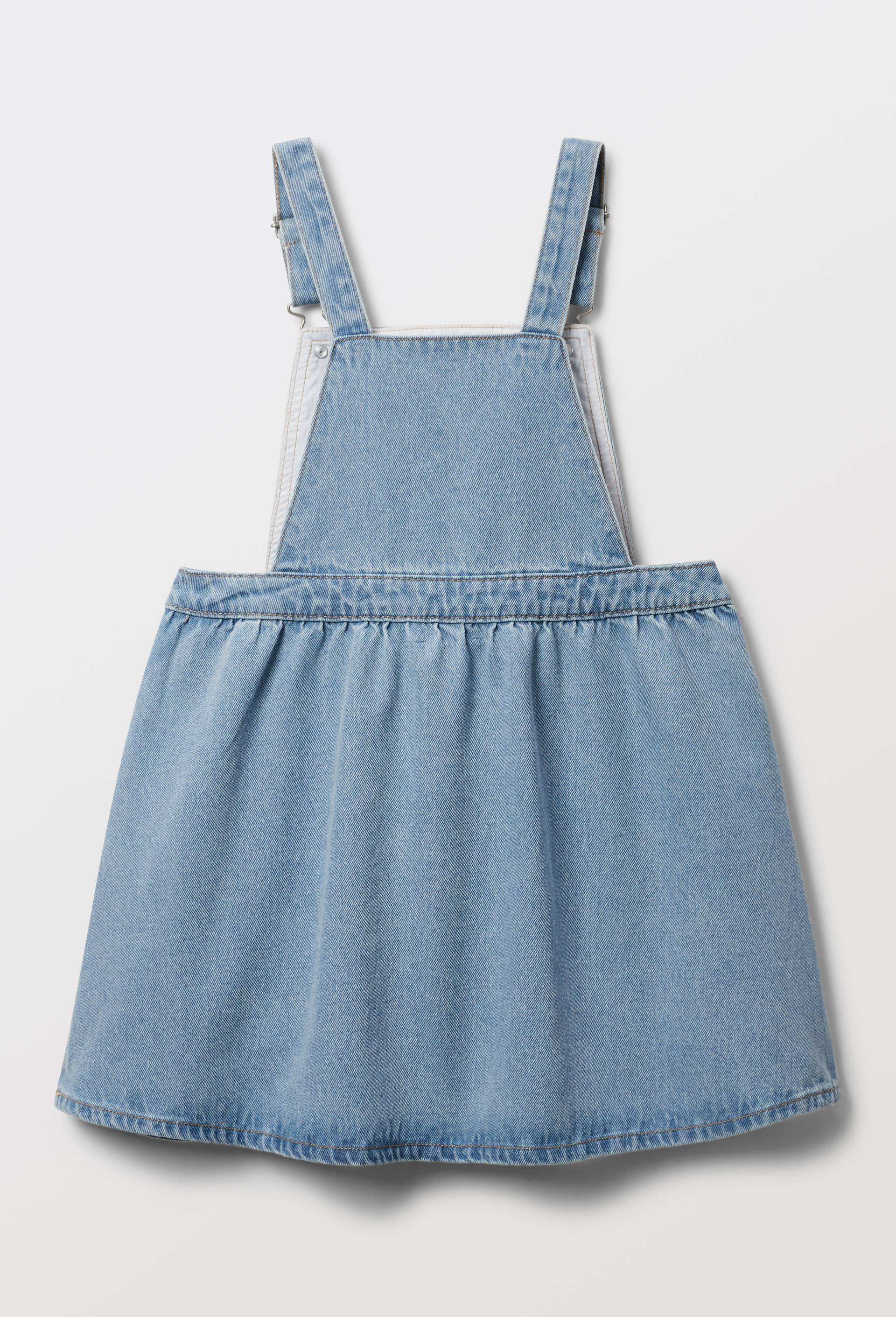 Robe chasuble en denim en coton, Bleu, large image number 2.0