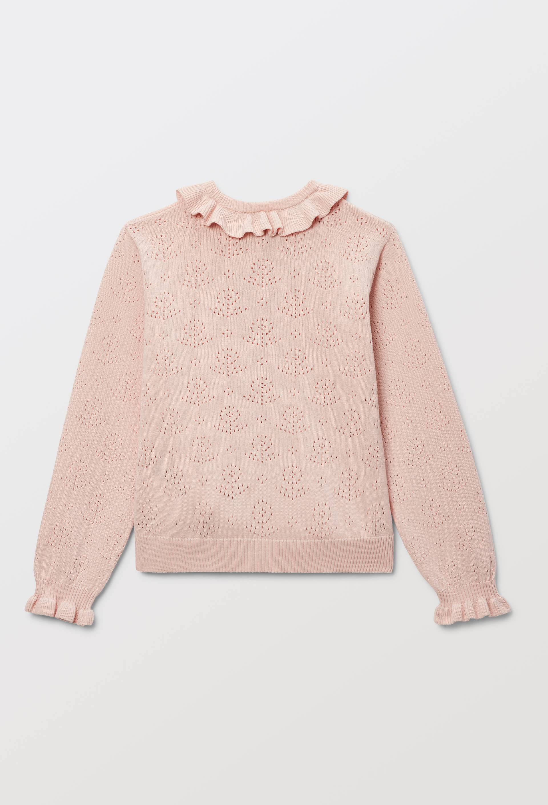 Cardigan pointelle en coton, Rose clair, large image number 3.0
