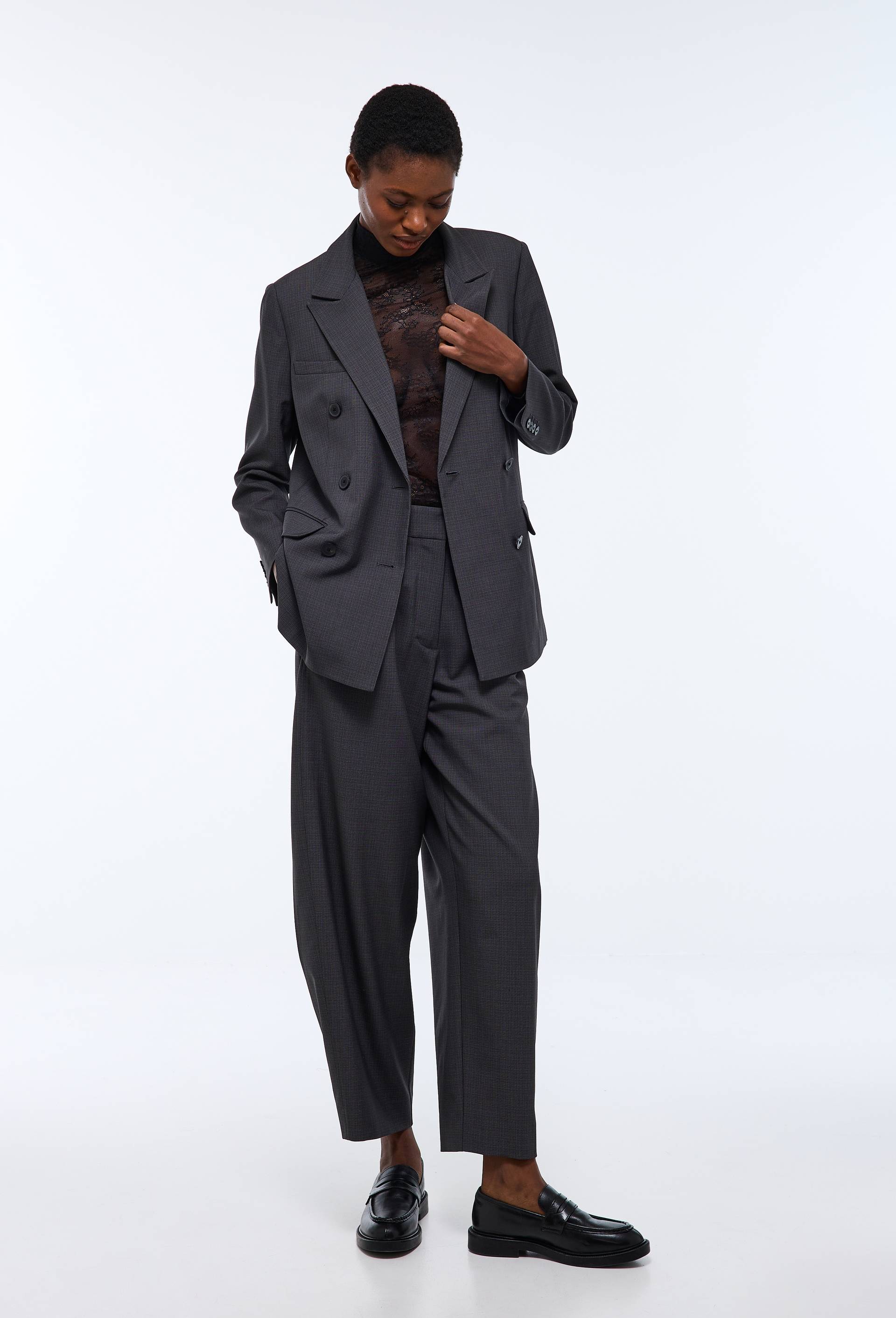Blazer de costume crois&eacute;, Gris fonc&eacute;, large image number 2.0