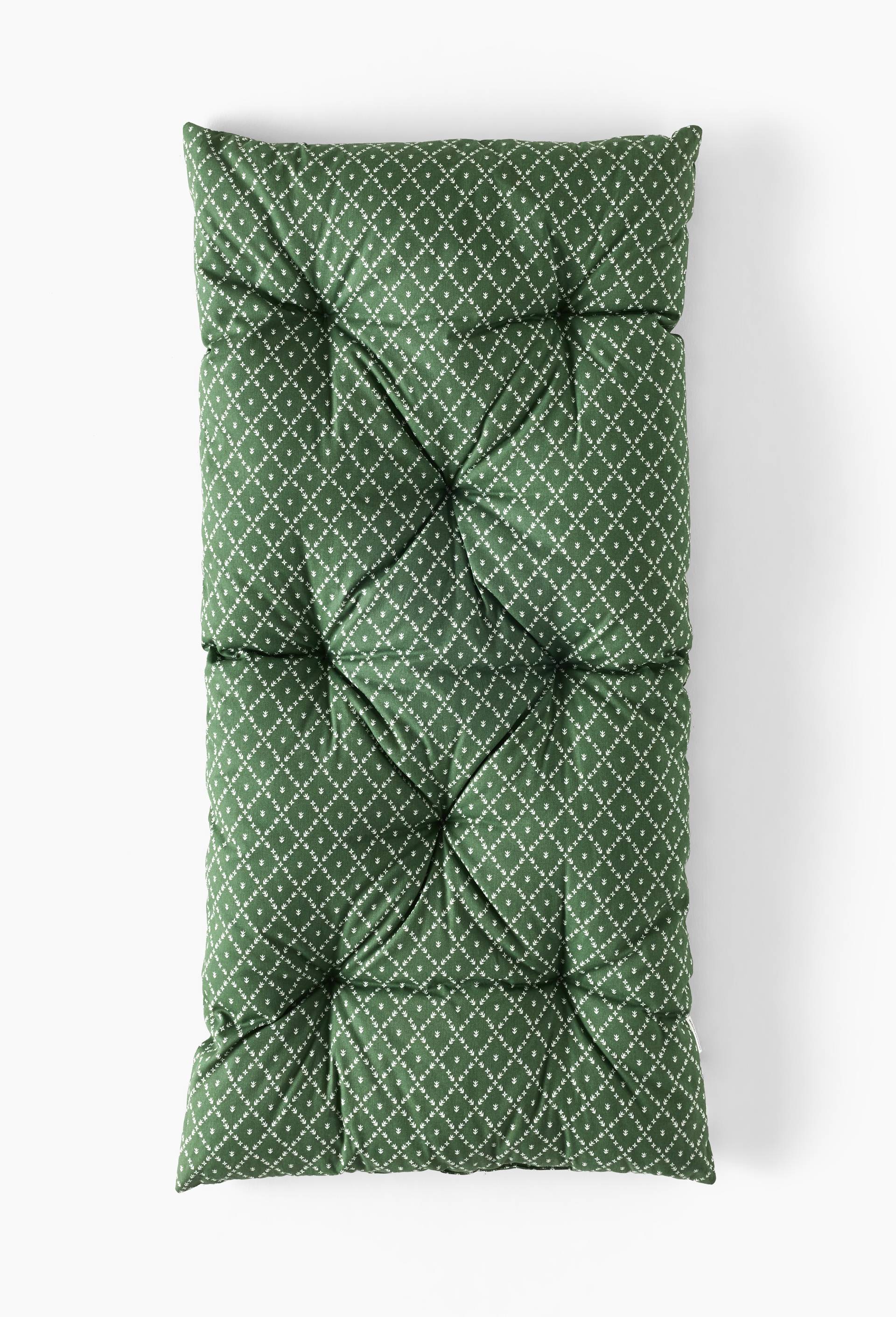 Futon imprim&eacute; d&eacute;perlant, 60x120x3cm, coton, Vert, large image number 0.0