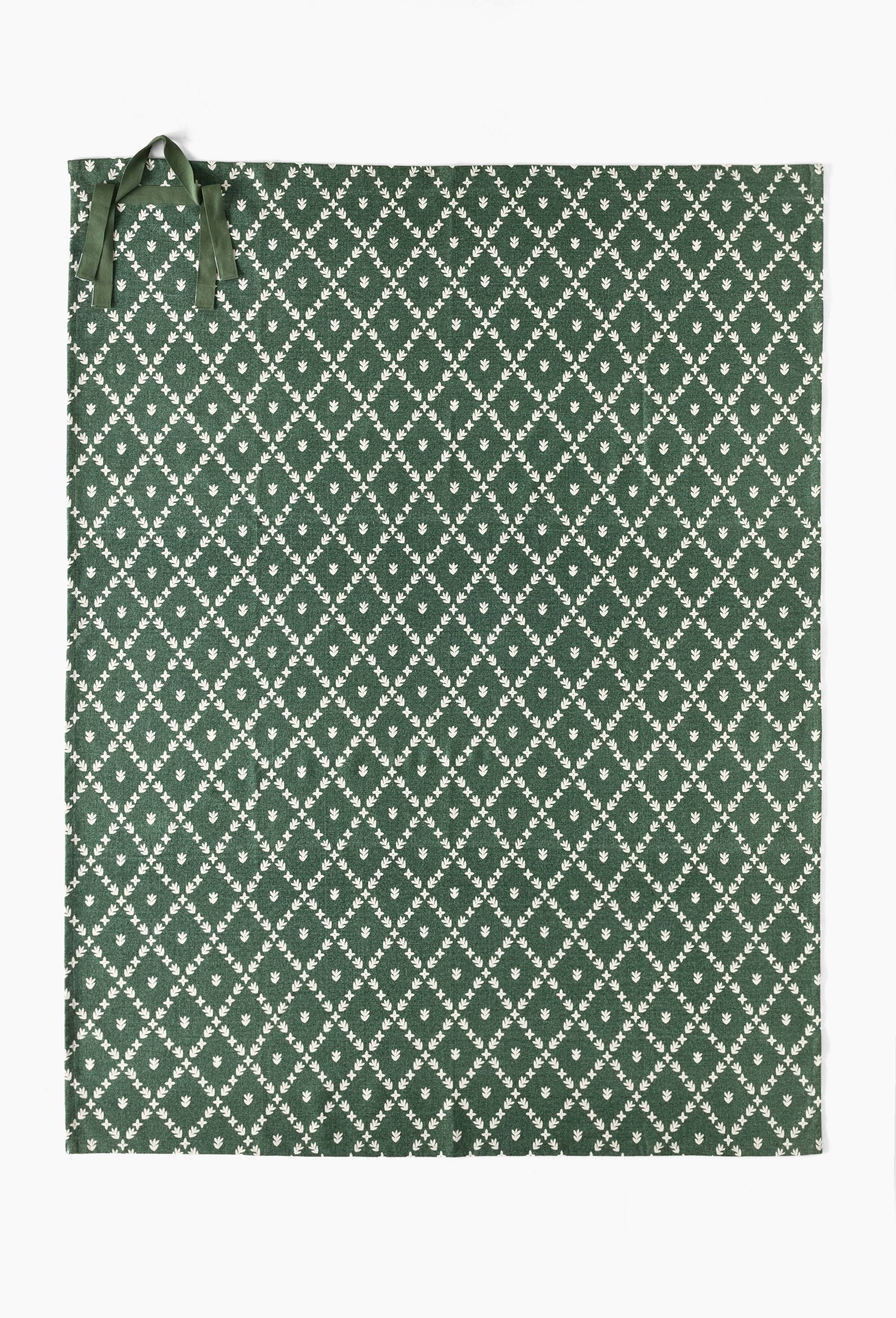 Tapis pique nique imprim&eacute;, 150x200cm, 100% coton, Vert, large image number 0.0