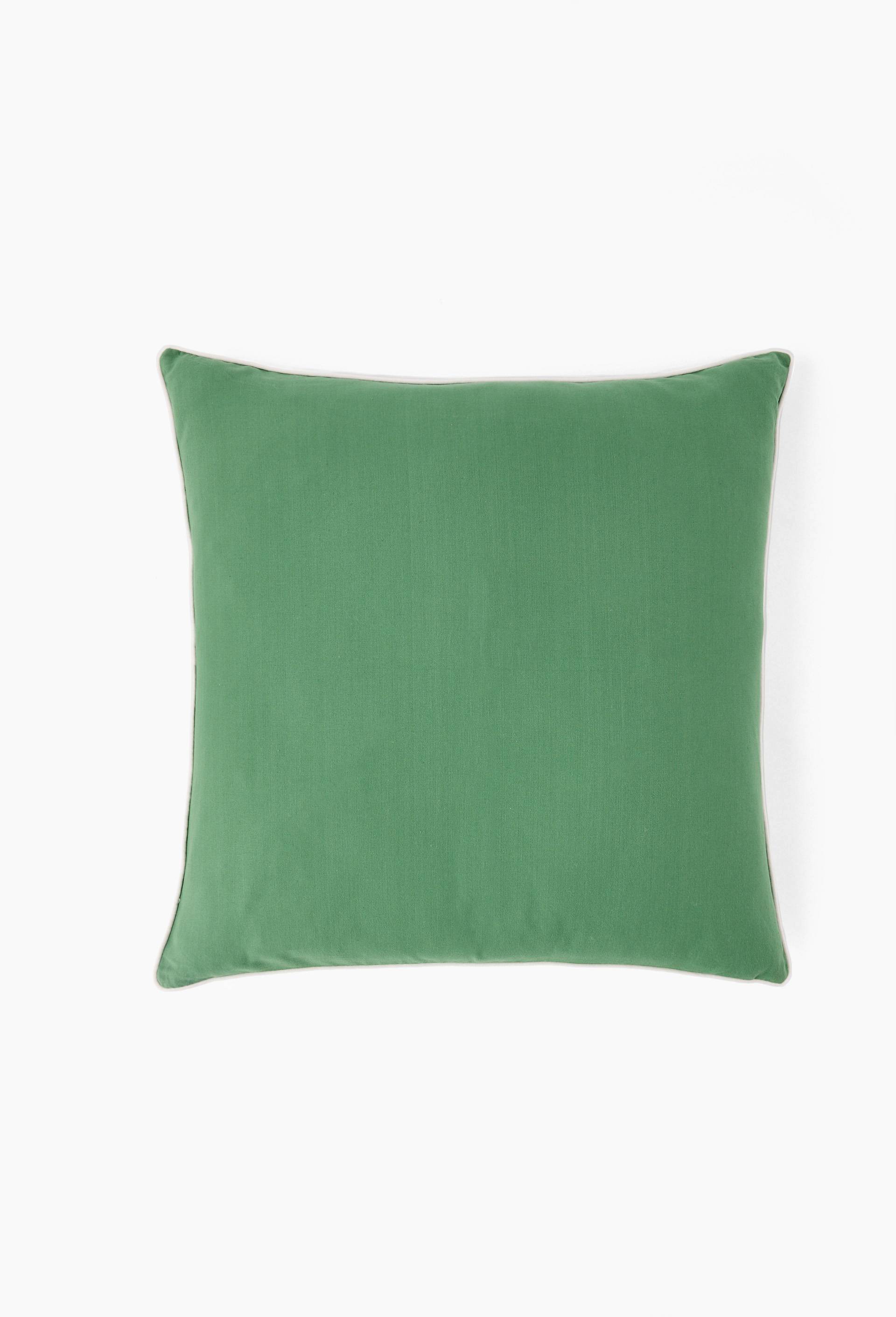 Coussin &eacute;xterieur uni, 70x70cm, 100% coton, oekotex, Vert, large image number 0.0